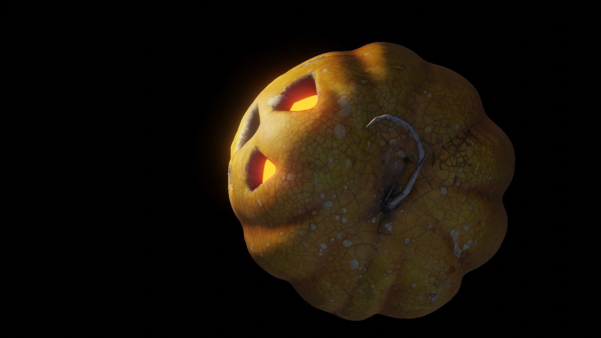 Halloween pumpkin complete SET with light and 55 ready renders Low-poly 3D model_11