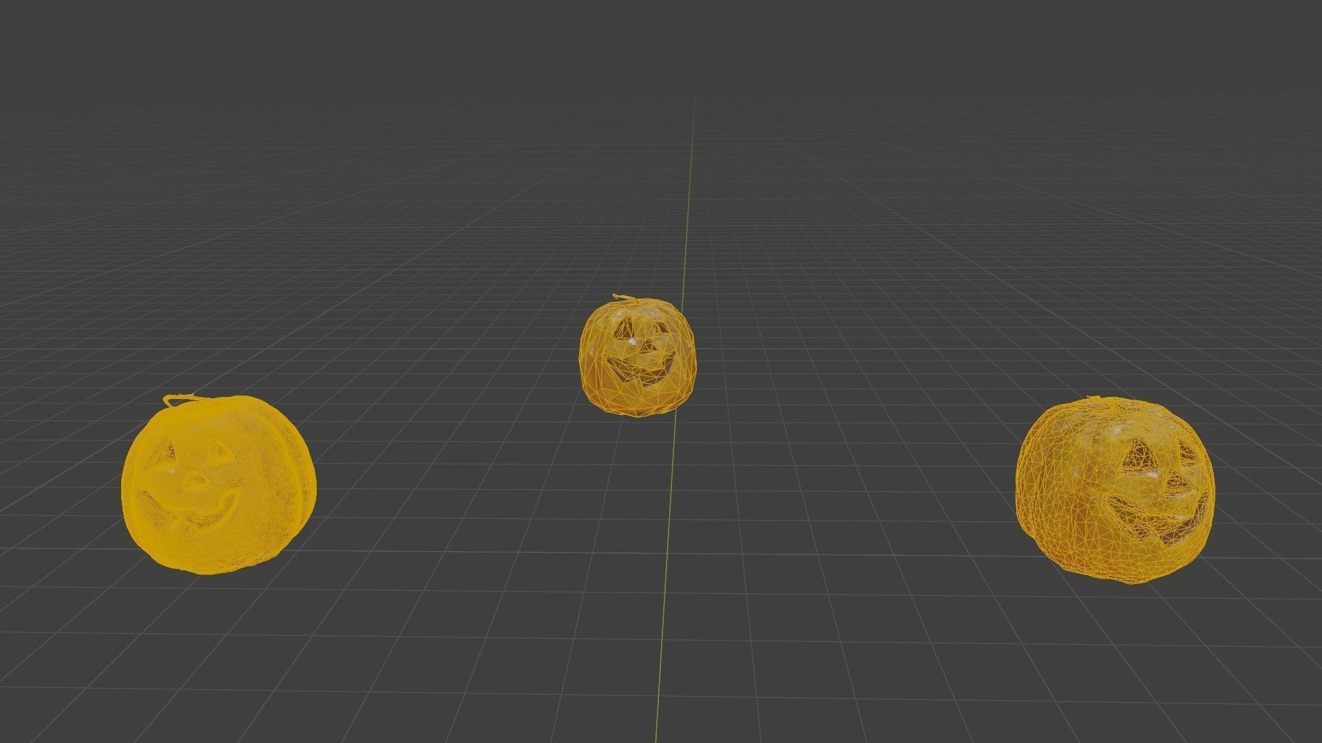 Halloween pumpkin complete SET with light and 55 ready renders Low-poly 3D model_42