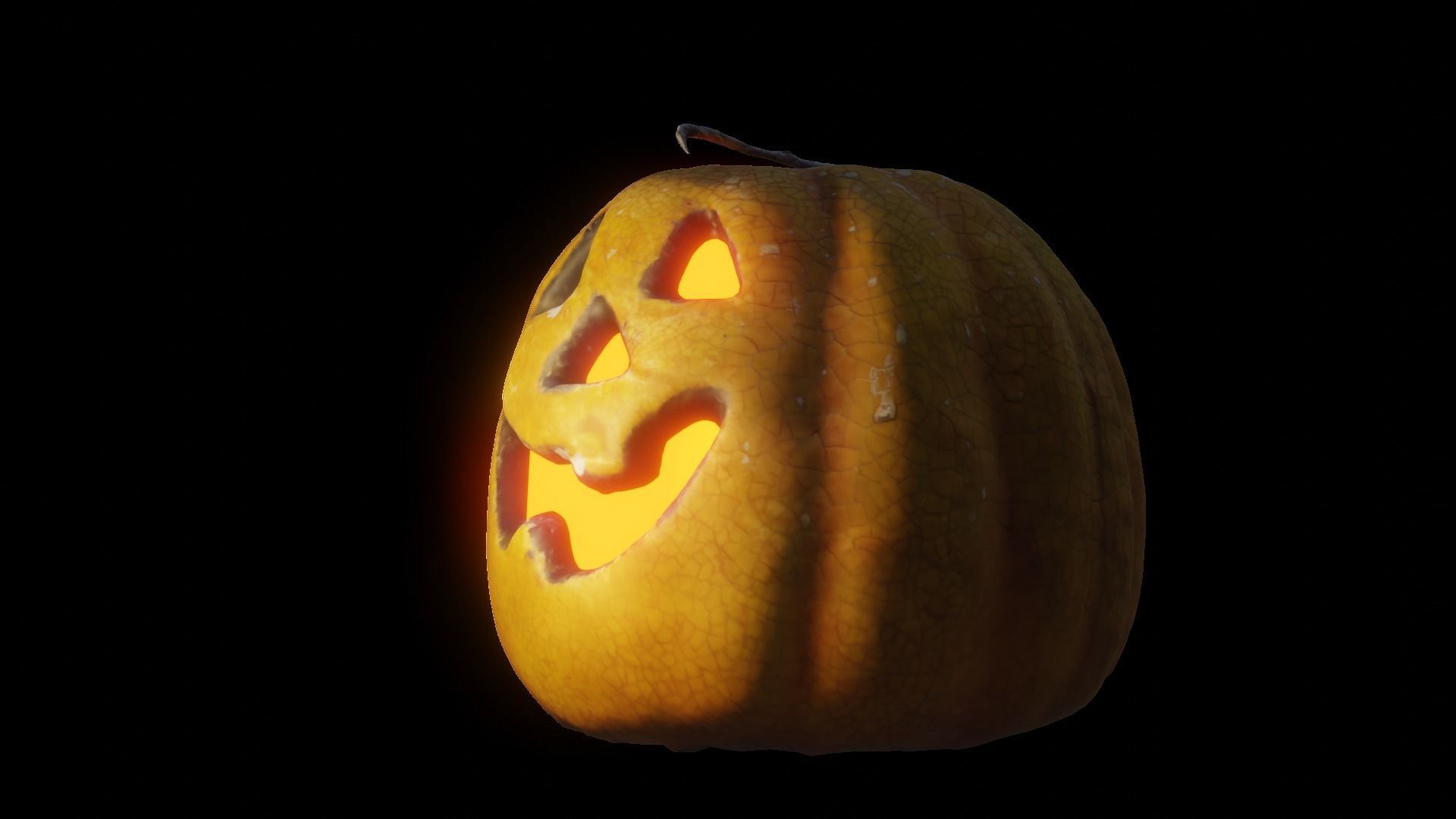 Halloween pumpkin complete SET with light and 55 ready renders Low-poly 3D model_23