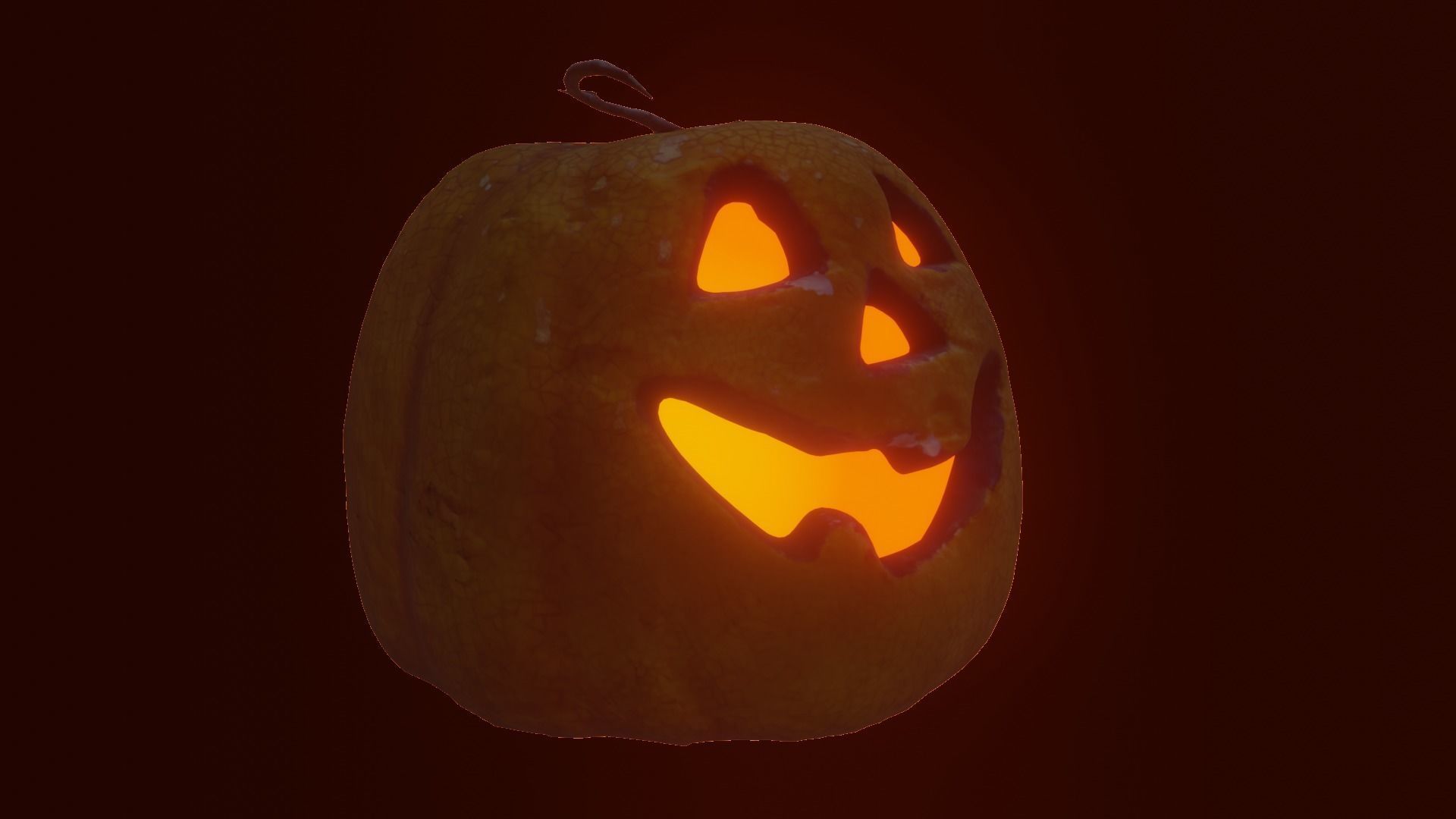 Halloween pumpkin complete SET with light and 55 ready renders Low-poly 3D model_14