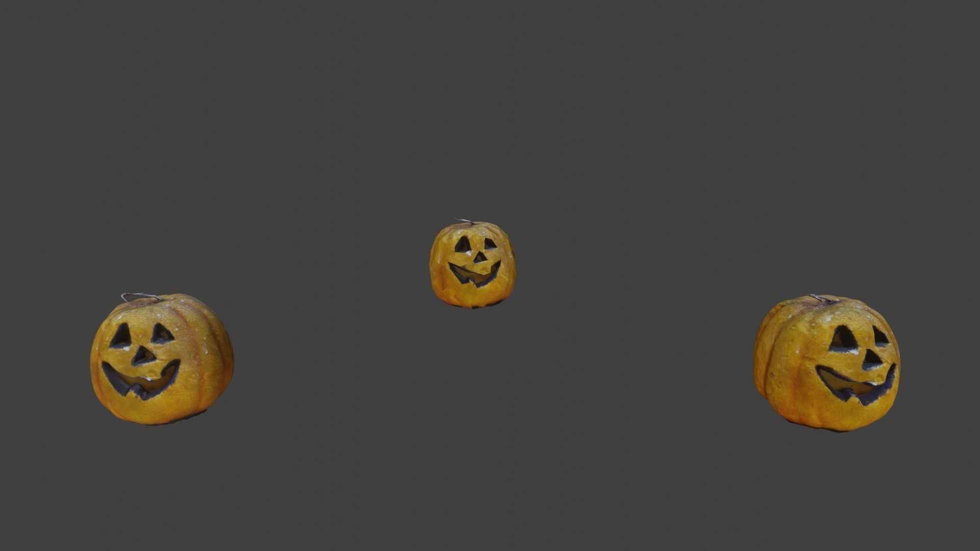Halloween pumpkin complete SET with light and 55 ready renders Low-poly 3D model_43