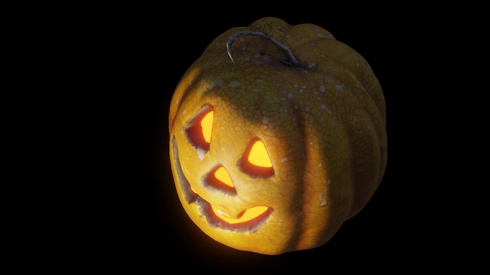 Halloween pumpkin complete SET with light and 55 ready renders Low-poly 3D model_10