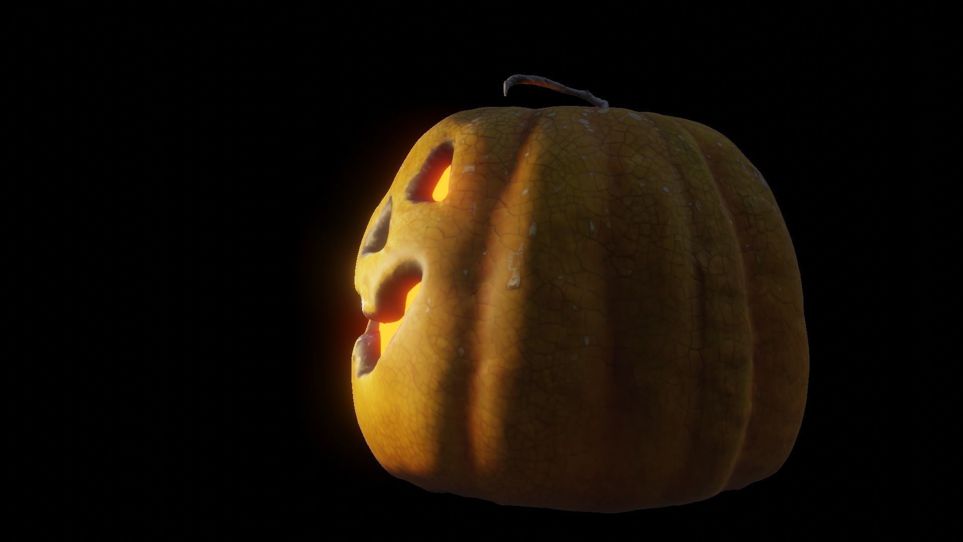 Halloween pumpkin complete SET with light and 55 ready renders Low-poly 3D model_17