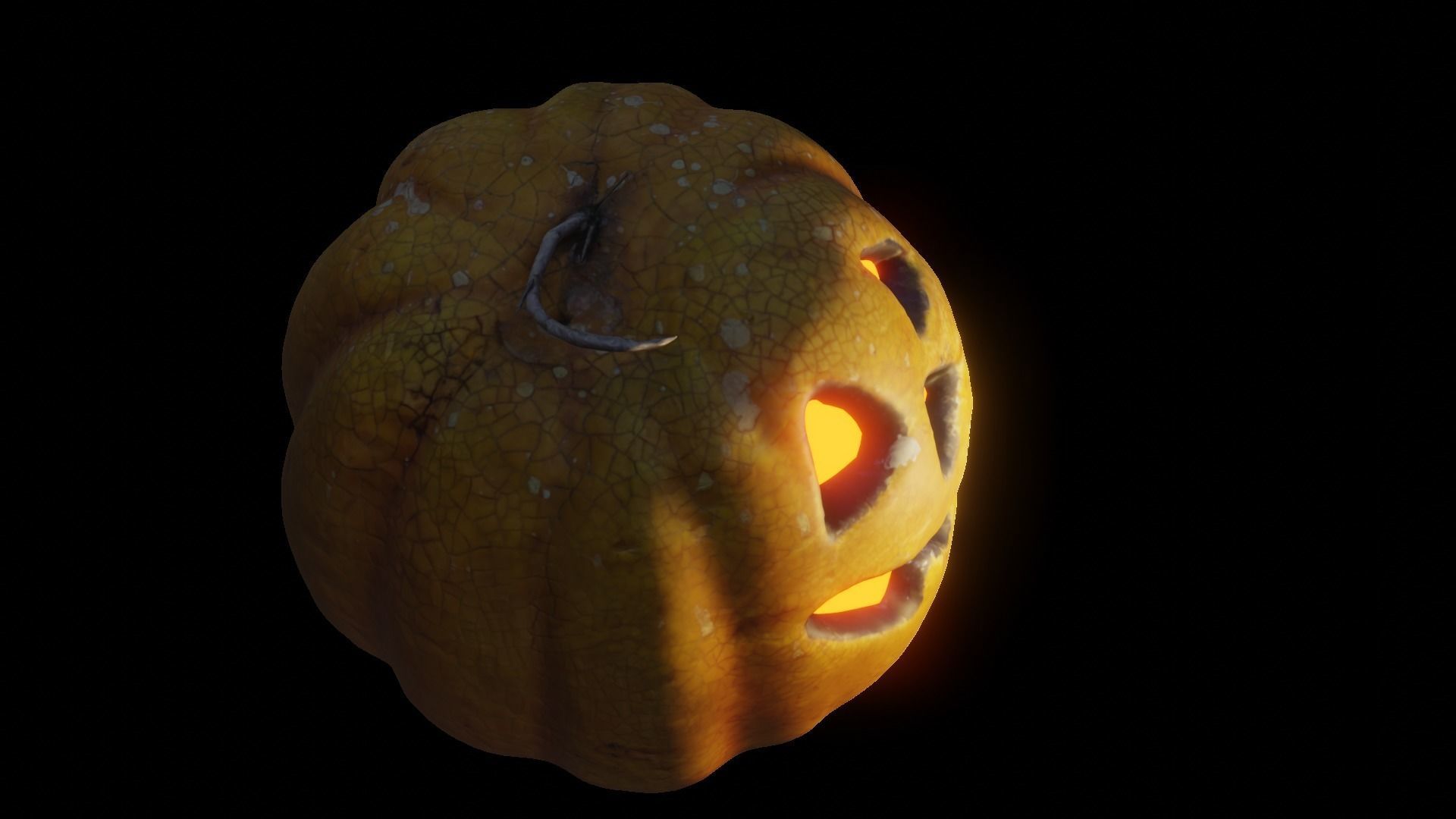 Halloween pumpkin complete SET with light and 55 ready renders Low-poly 3D model_13