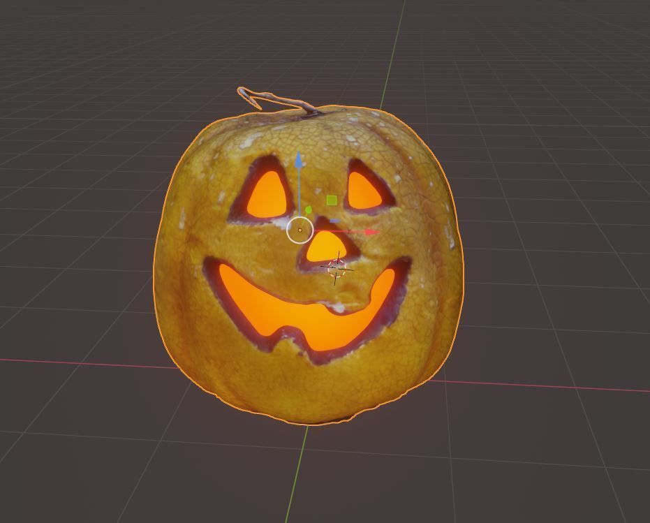 Halloween pumpkin complete SET with light and 55 ready renders Low-poly 3D model_78