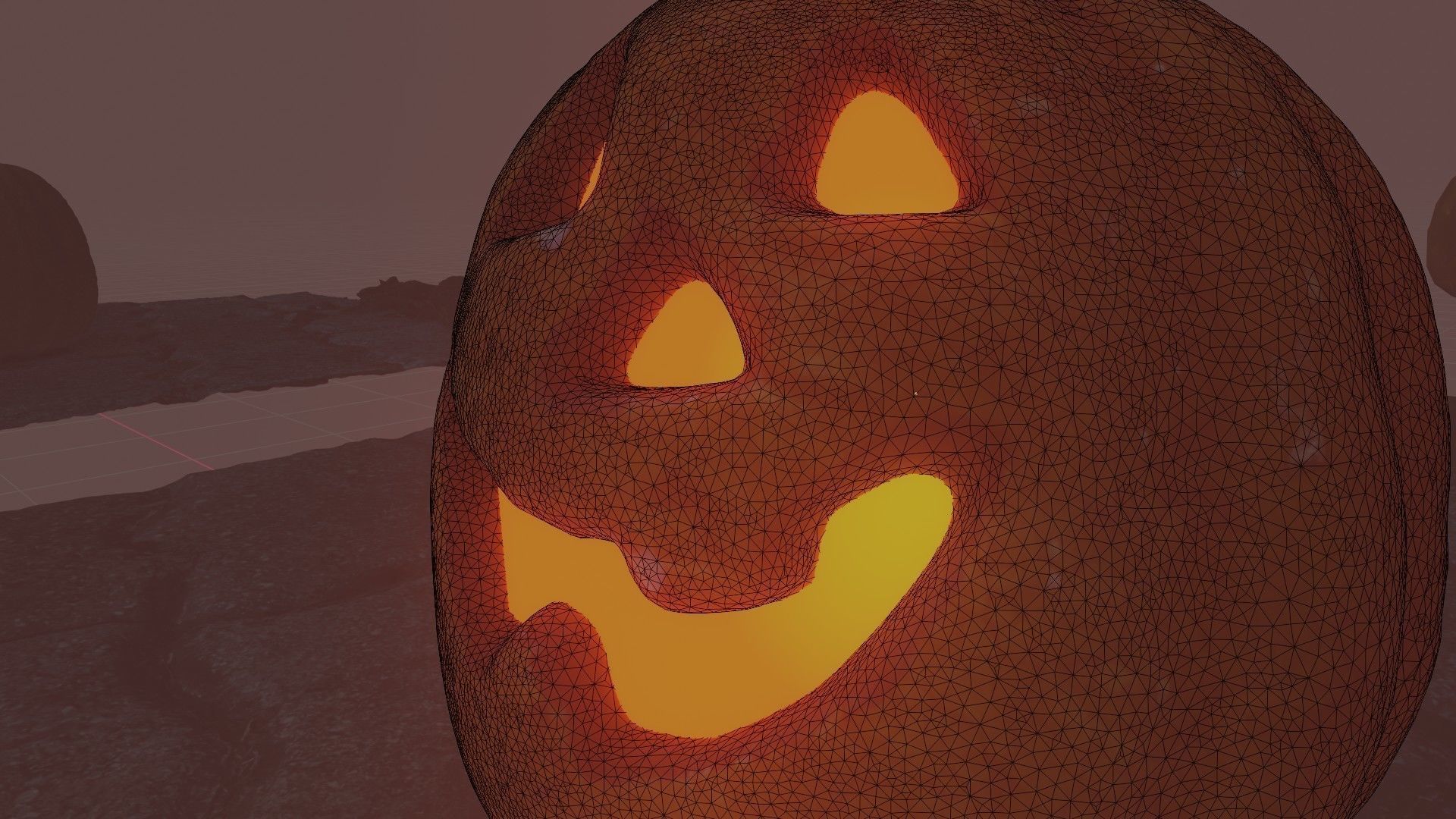 Halloween pumpkin complete SET with light and 55 ready renders Low-poly 3D model_74