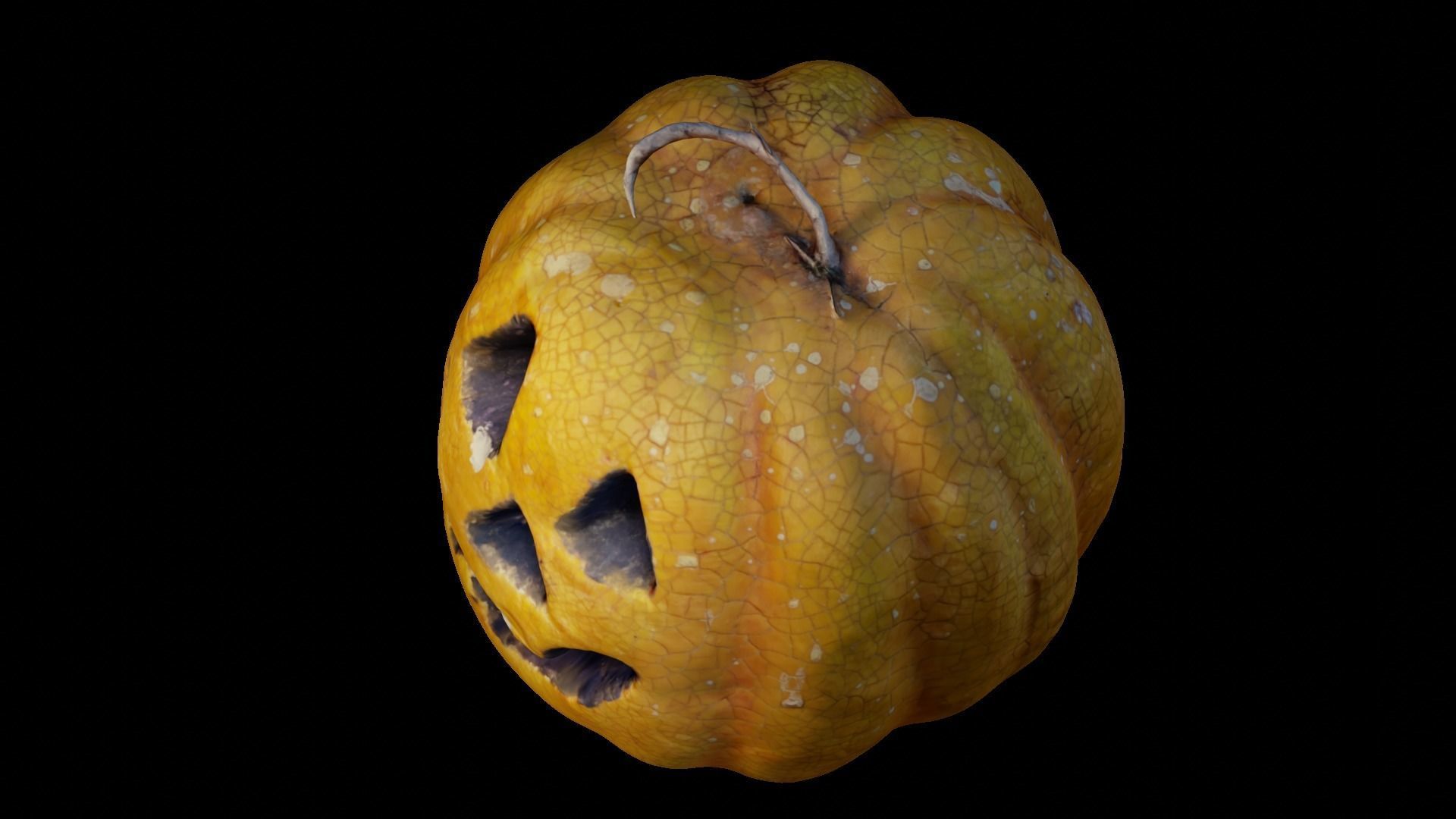 Halloween pumpkin complete SET with light and 55 ready renders Low-poly 3D model_50