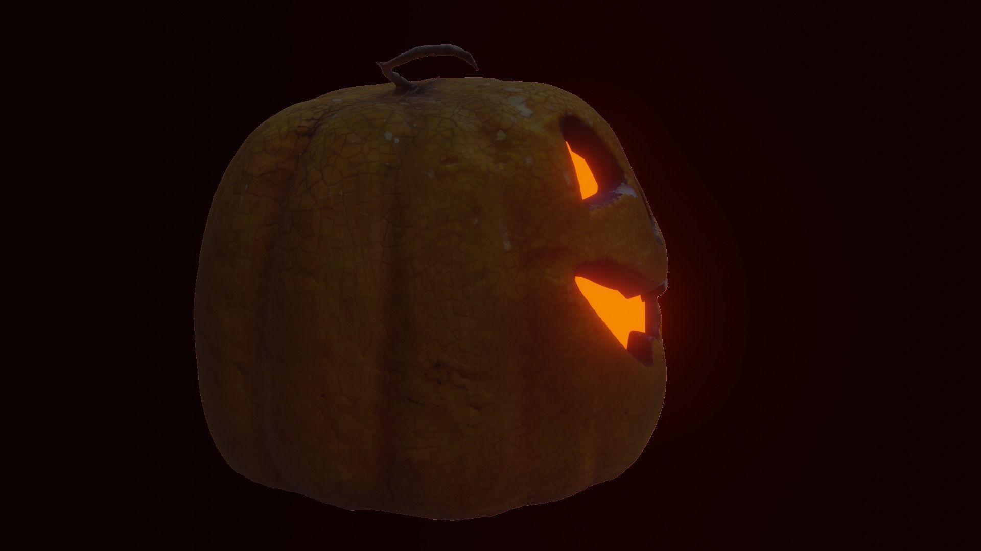Halloween pumpkin complete SET with light and 55 ready renders Low-poly 3D model_16