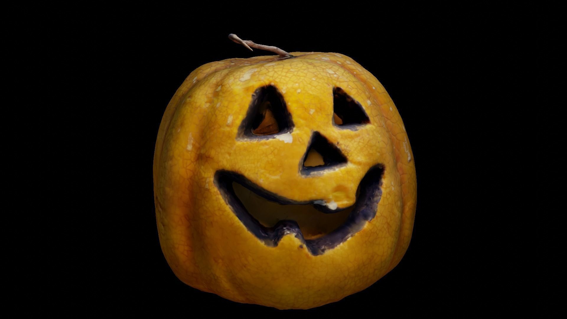 Halloween pumpkin complete SET with light and 55 ready renders Low-poly 3D model_37