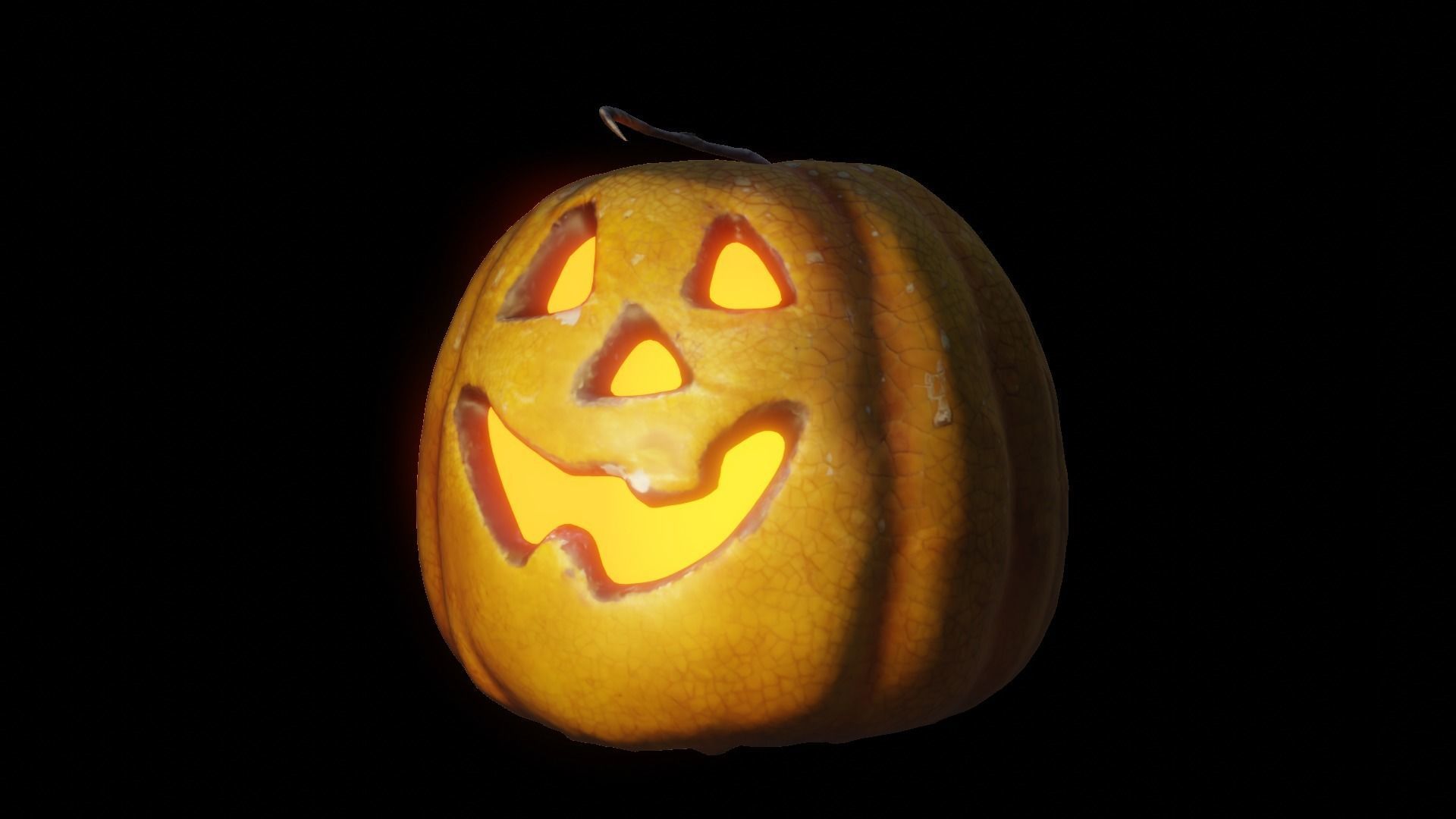 Halloween pumpkin complete SET with light and 55 ready renders Low-poly 3D model_30