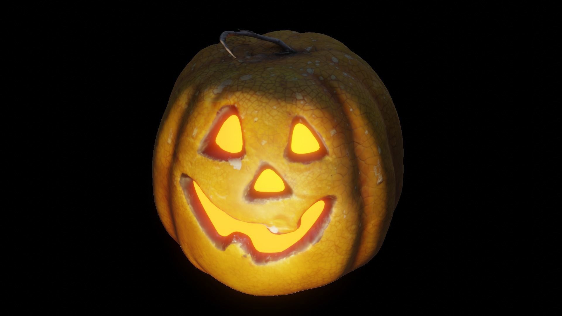 Halloween pumpkin complete SET with light and 55 ready renders Low-poly 3D model_32