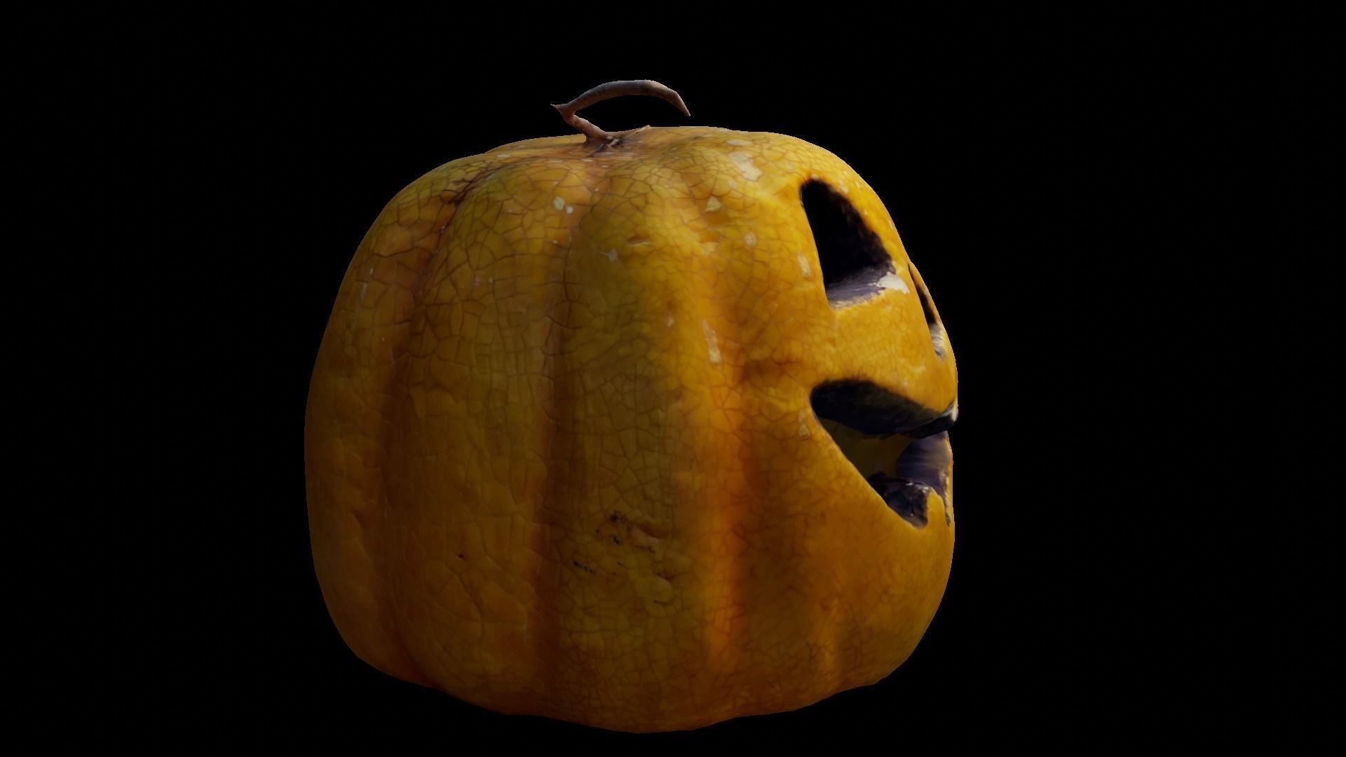 Halloween pumpkin complete SET with light and 55 ready renders Low-poly 3D model_38