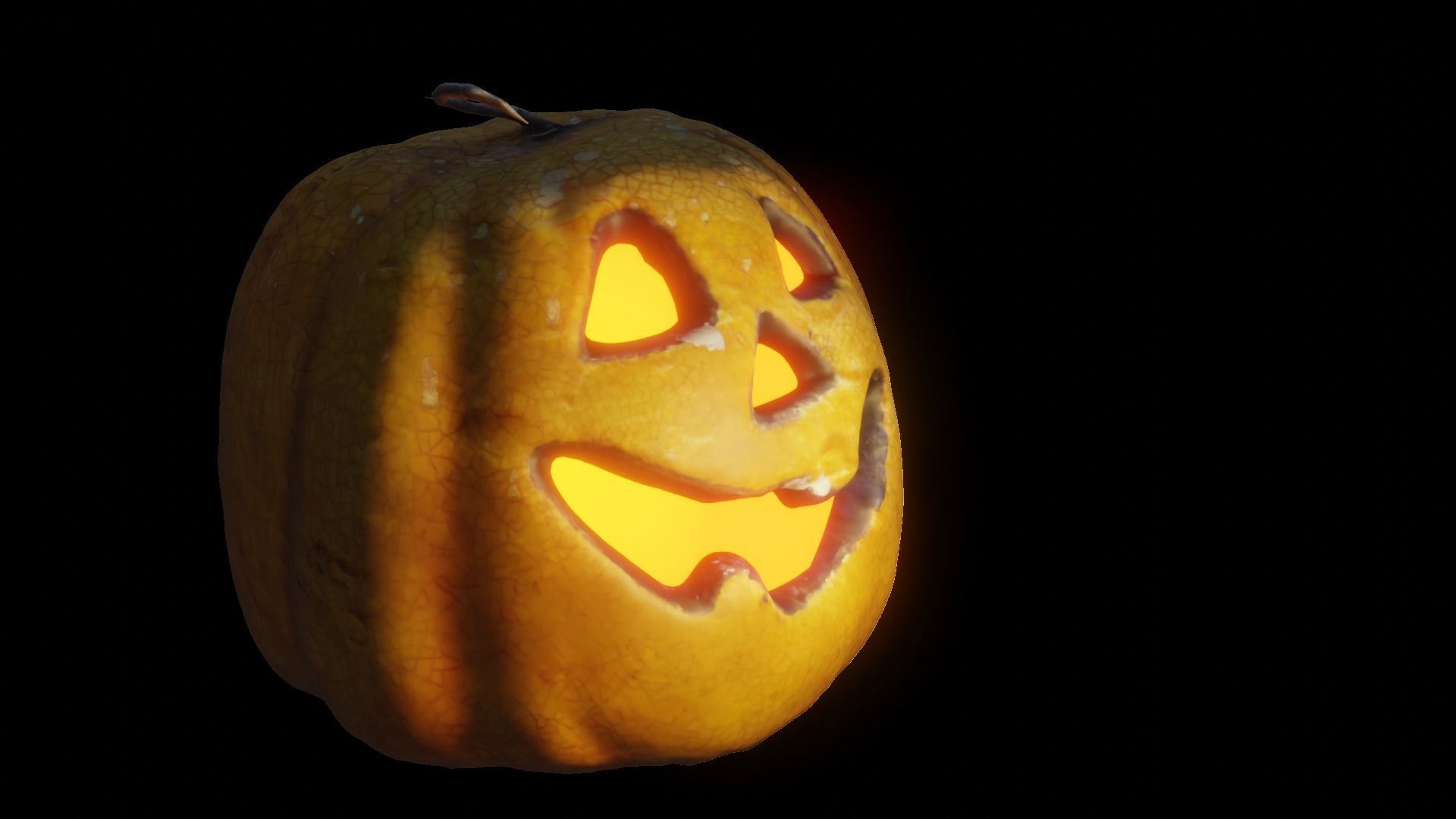 Halloween pumpkin complete SET with light and 55 ready renders Low-poly 3D model_28