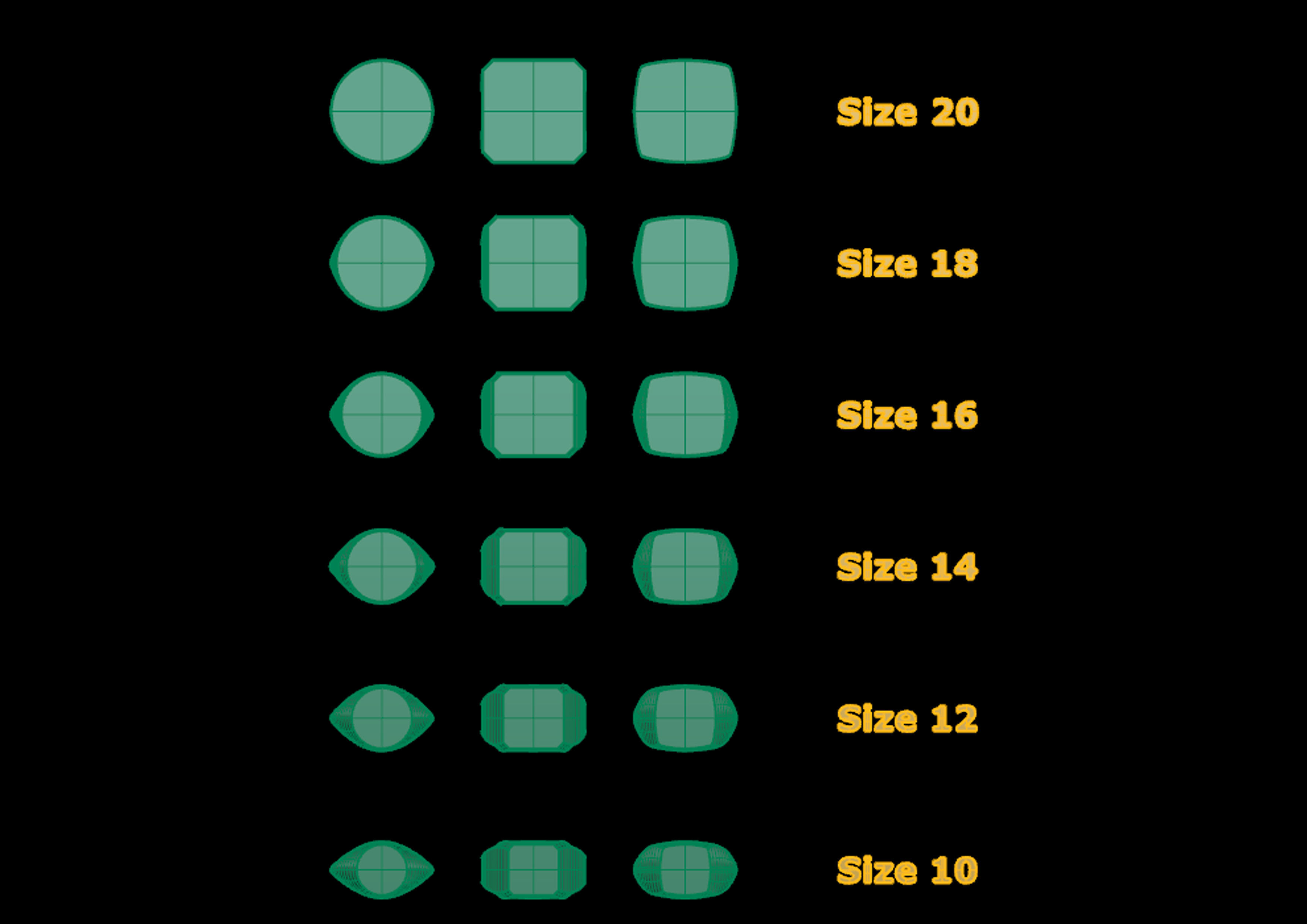 Simple ring collection 3D print model_4