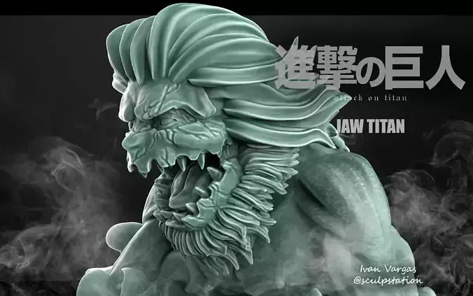 Jaw Titan Galliard  Atack on Titan  Shingeki no Kyojin 3D print model