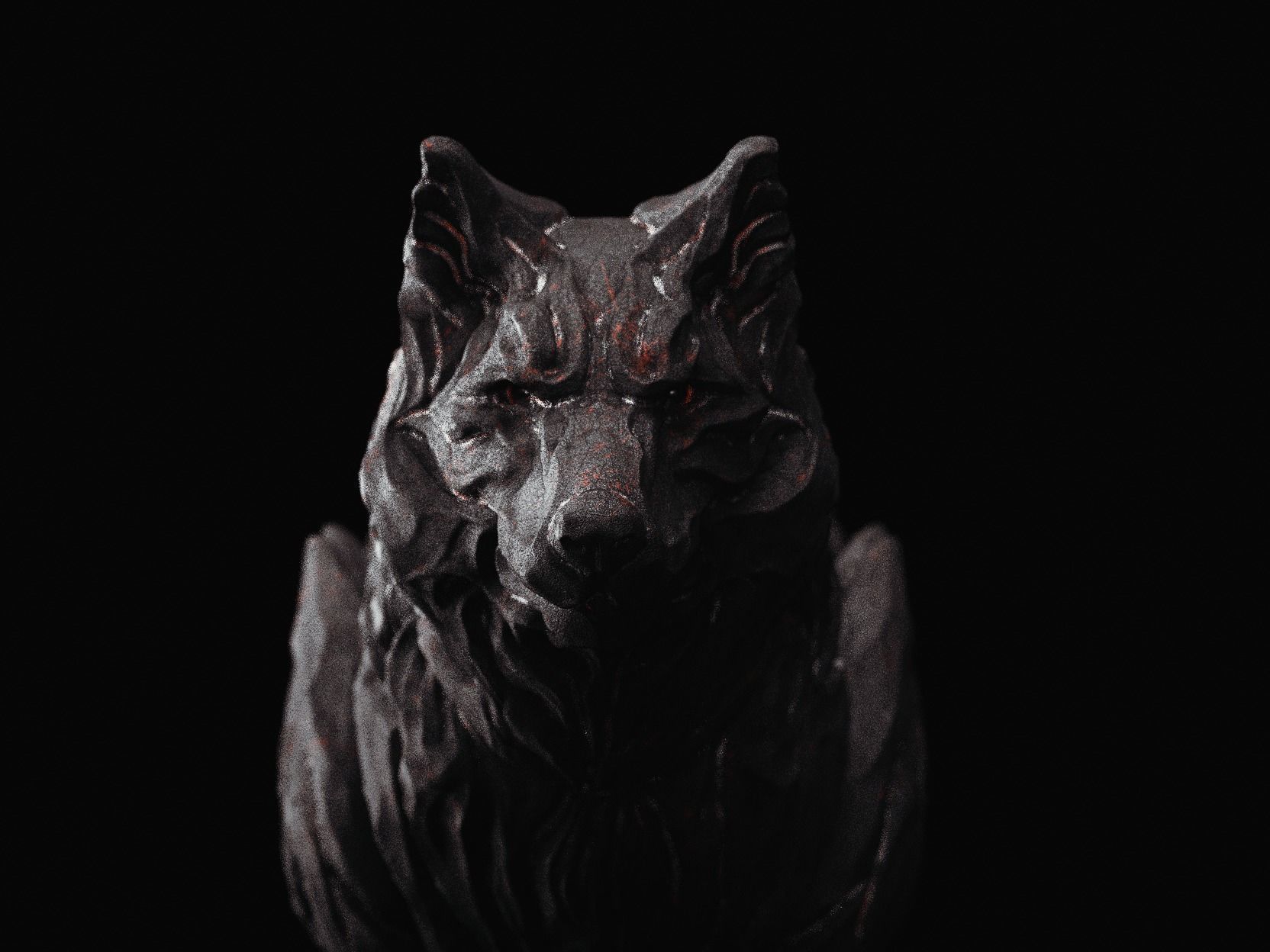 Wolf Fenrir Free low-poly 3D model_3