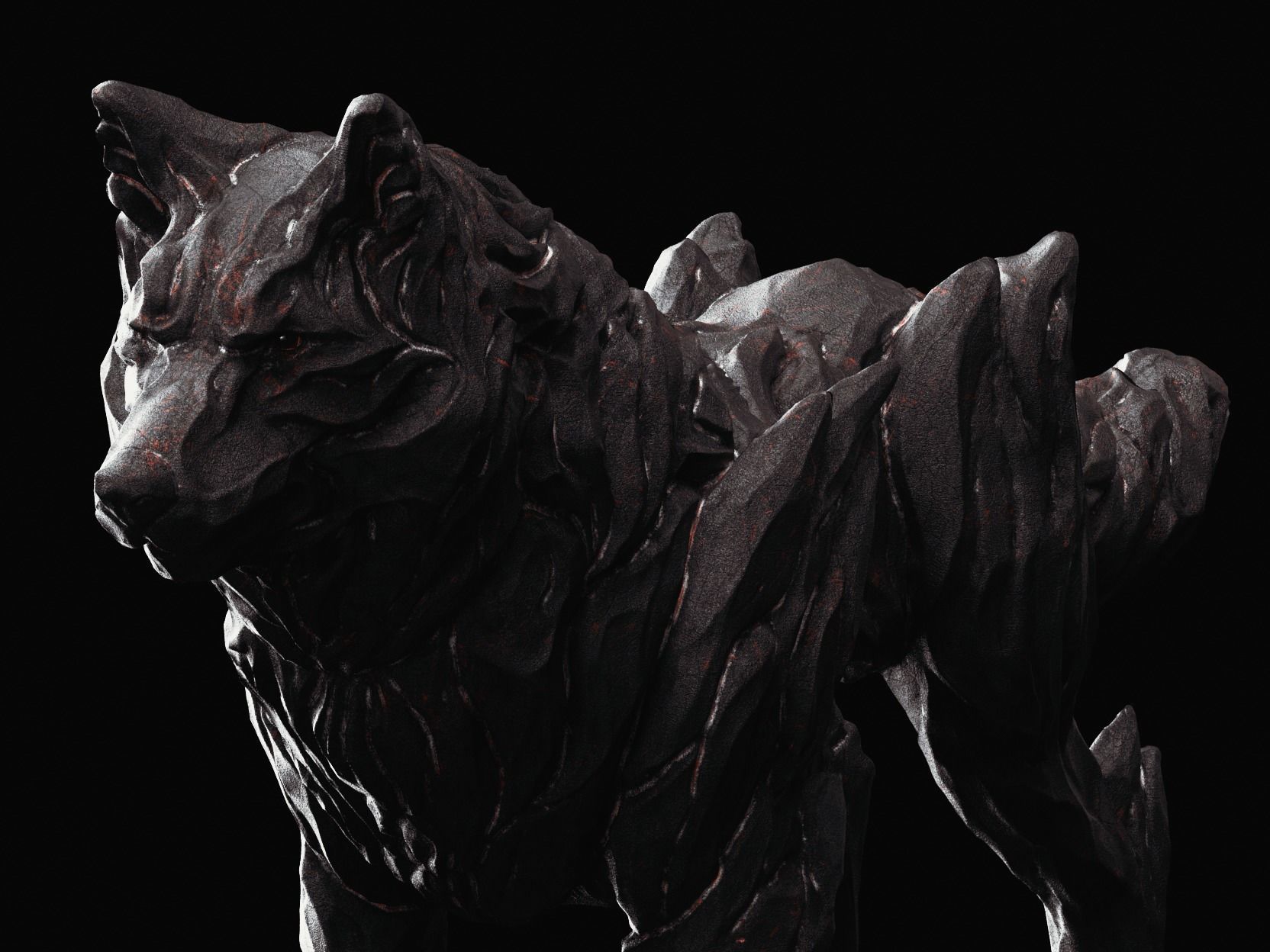 Wolf Fenrir Free low-poly 3D model_2