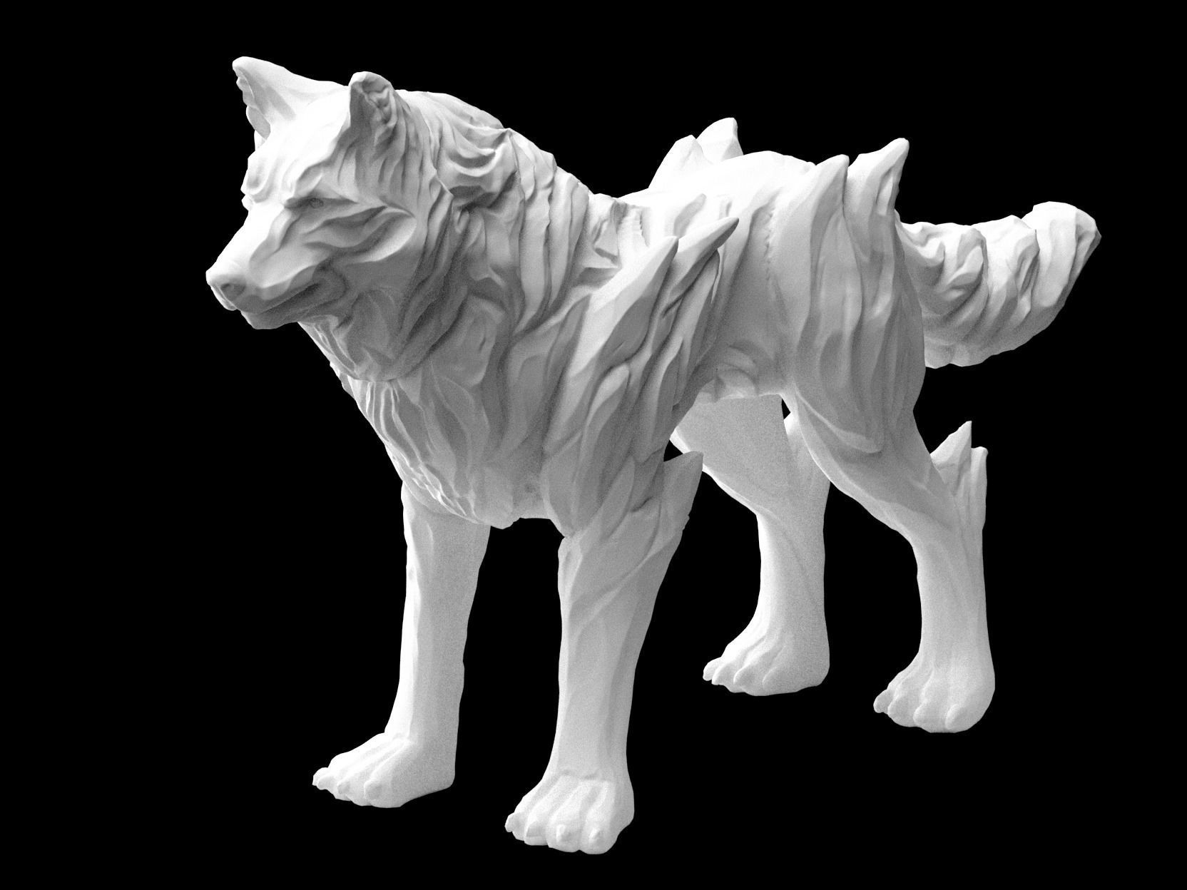 Wolf Fenrir Free low-poly 3D model_6