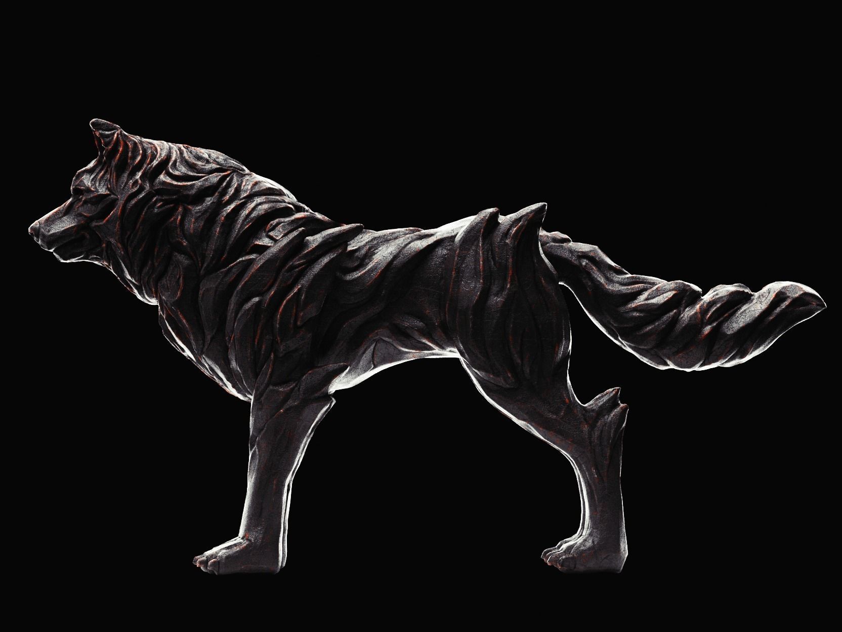 Wolf Fenrir Free low-poly 3D model_4