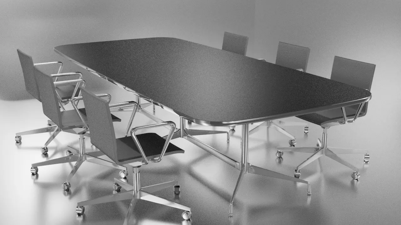 Office Table Low-poly 3D model
