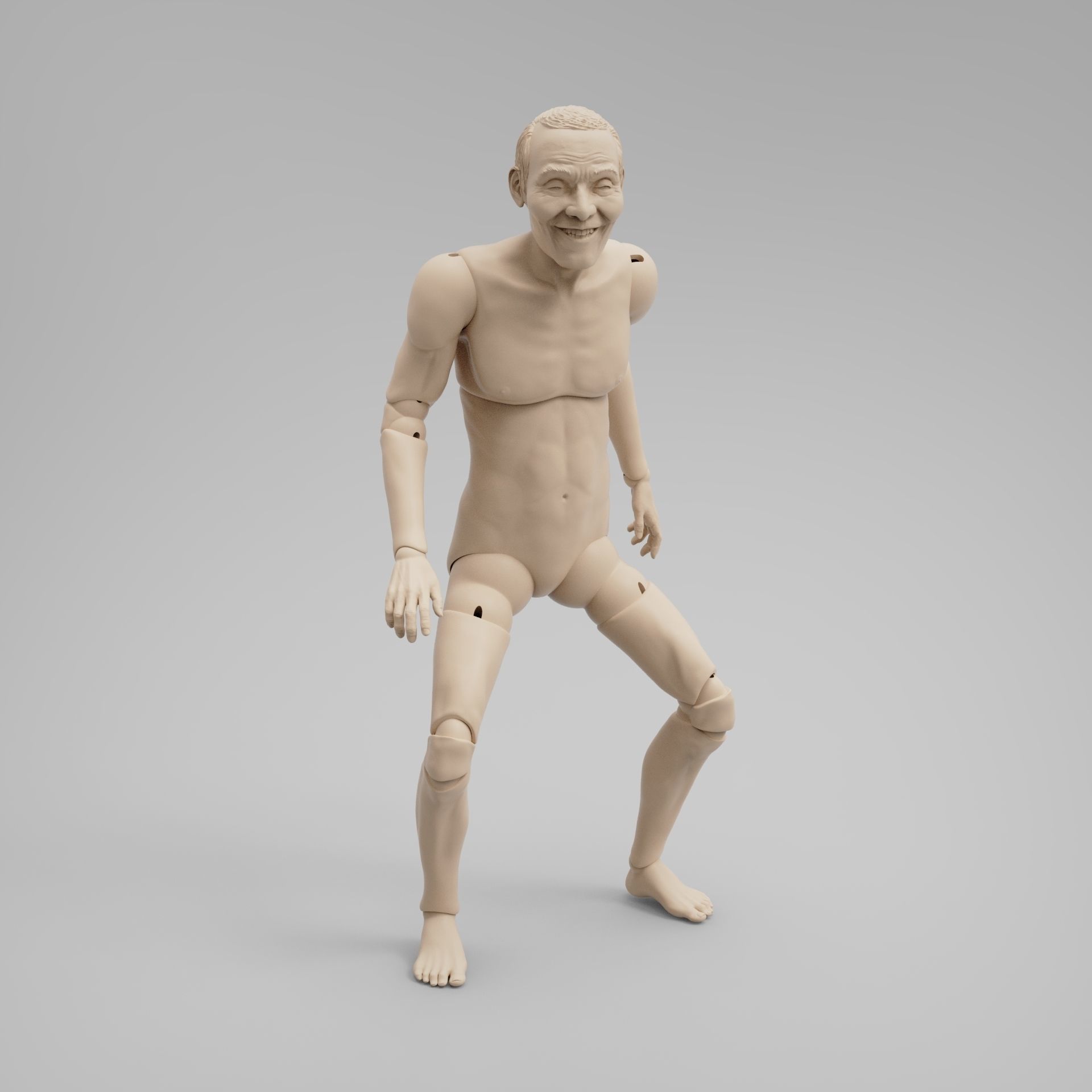 BJD doll Squid Game player 001 Oh Yeong-soo 3D print model_1