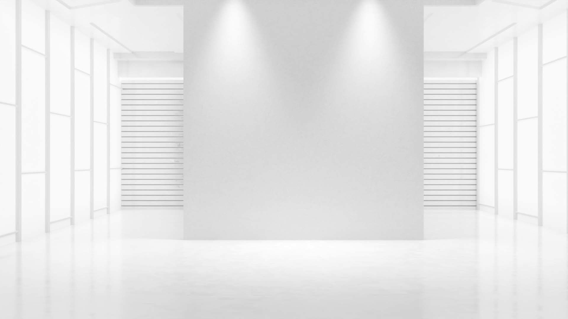 White Base Showroom - Scene 02 Low-poly 3D model_1