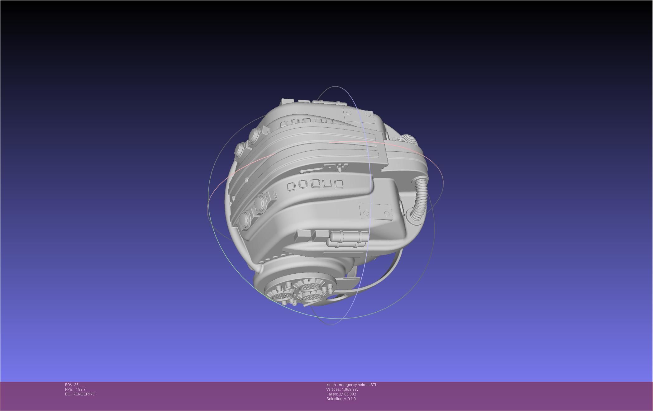 Alien Nostromo Emergency Helmet Printable Assembly 3D print model_9