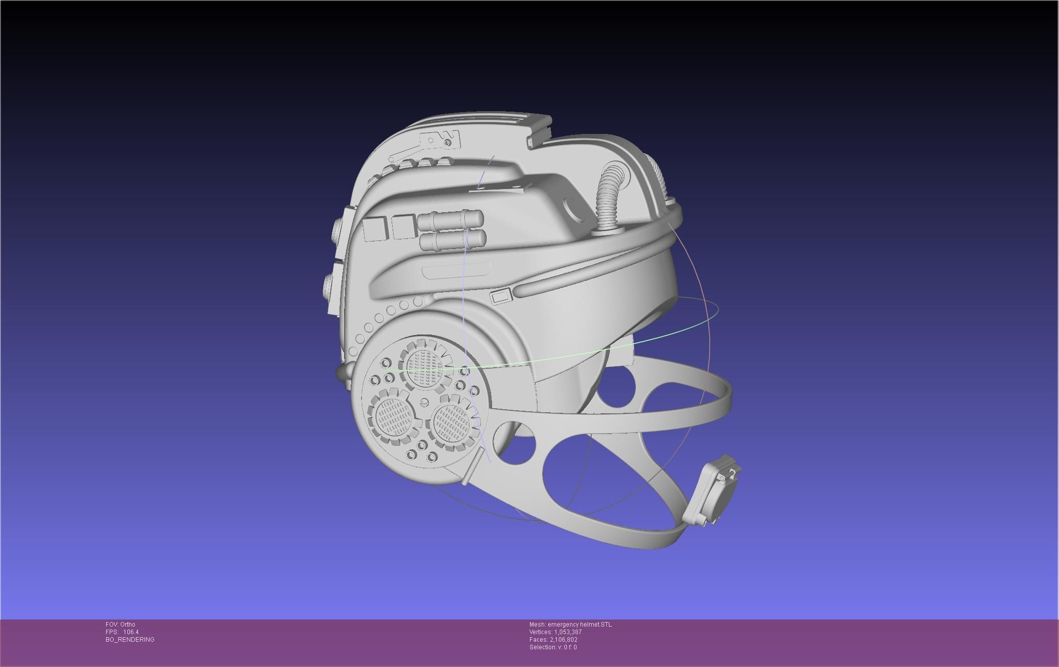 Alien Nostromo Emergency Helmet Printable Assembly 3D print model_1
