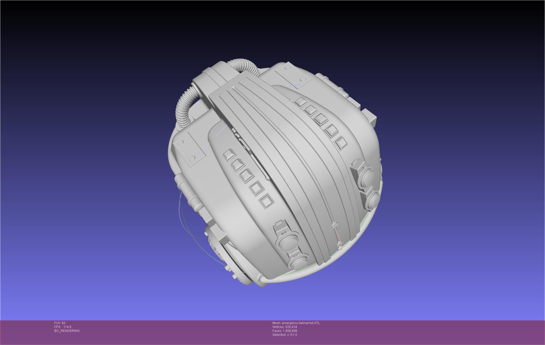 Alien Nostromo Emergency Helmet Printable Assembly 3D print model_140