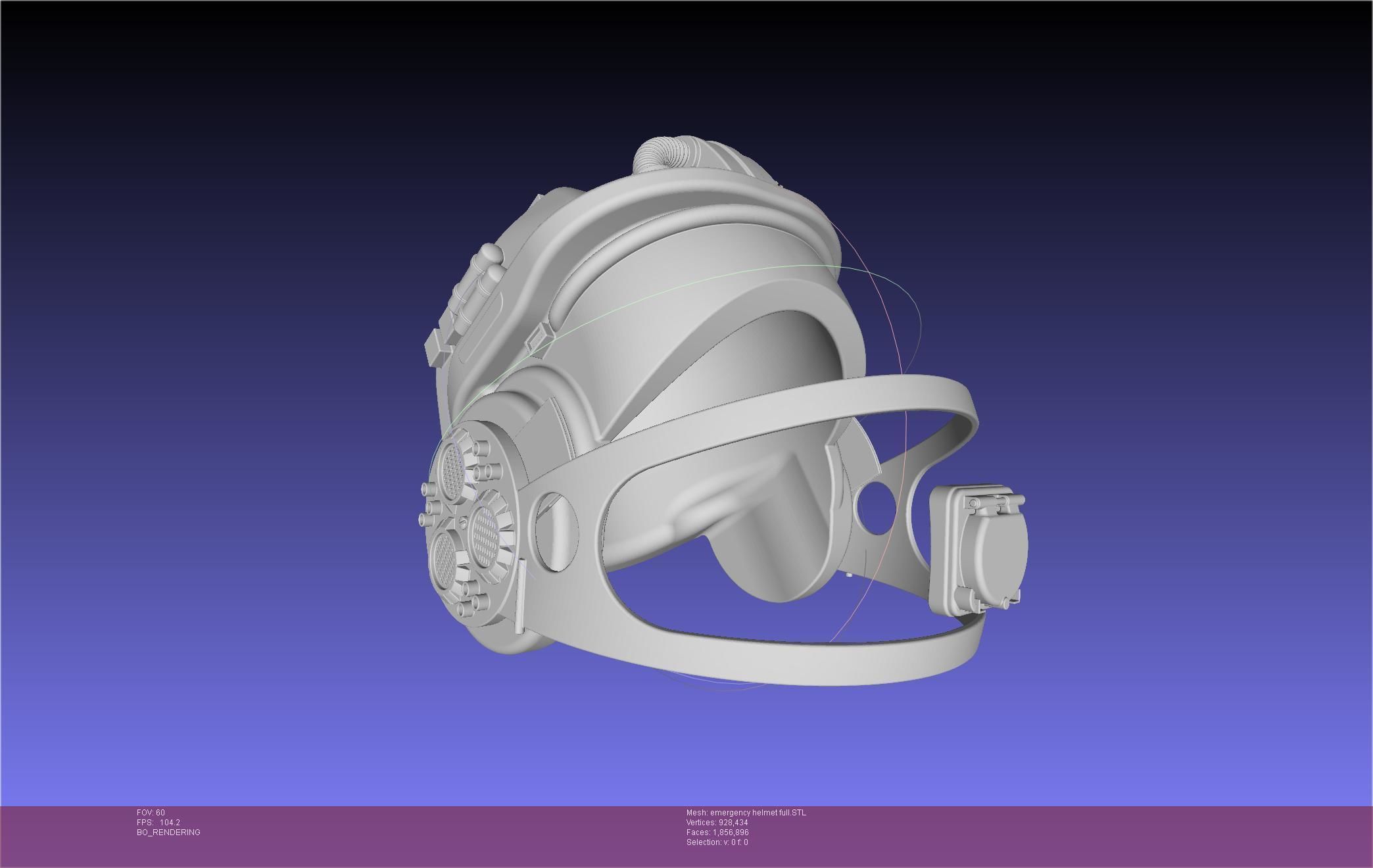 Alien Nostromo Emergency Helmet Printable Assembly 3D print model_124