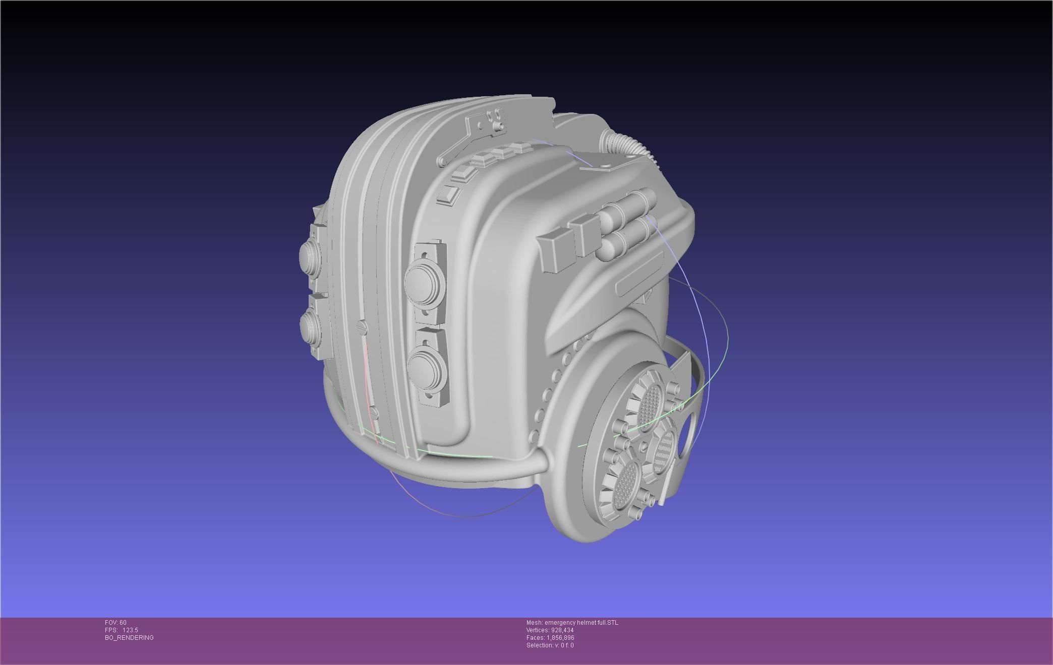 Alien Nostromo Emergency Helmet Printable Assembly 3D print model_129