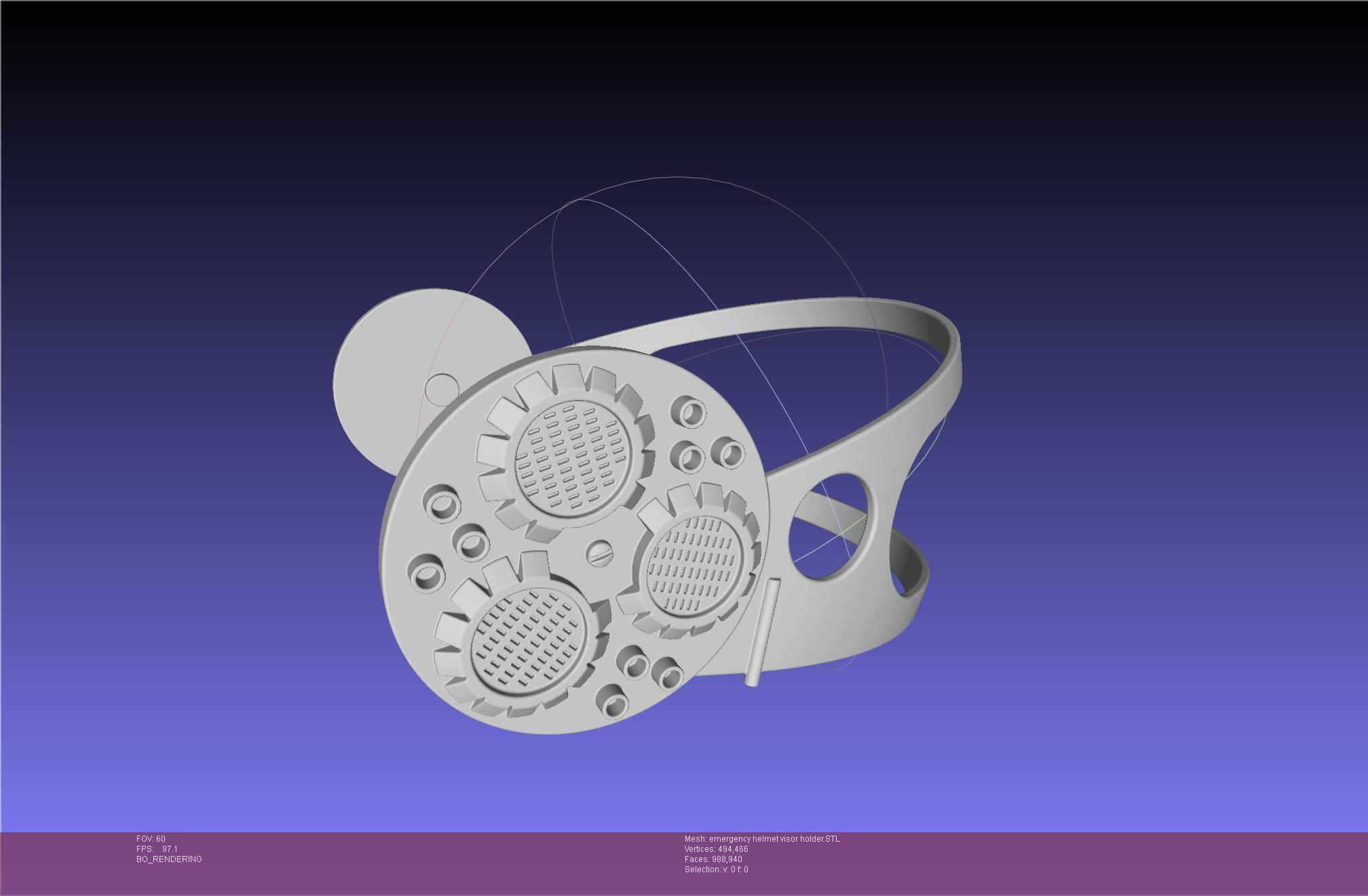 Alien Nostromo Emergency Helmet Printable Assembly 3D print model_49