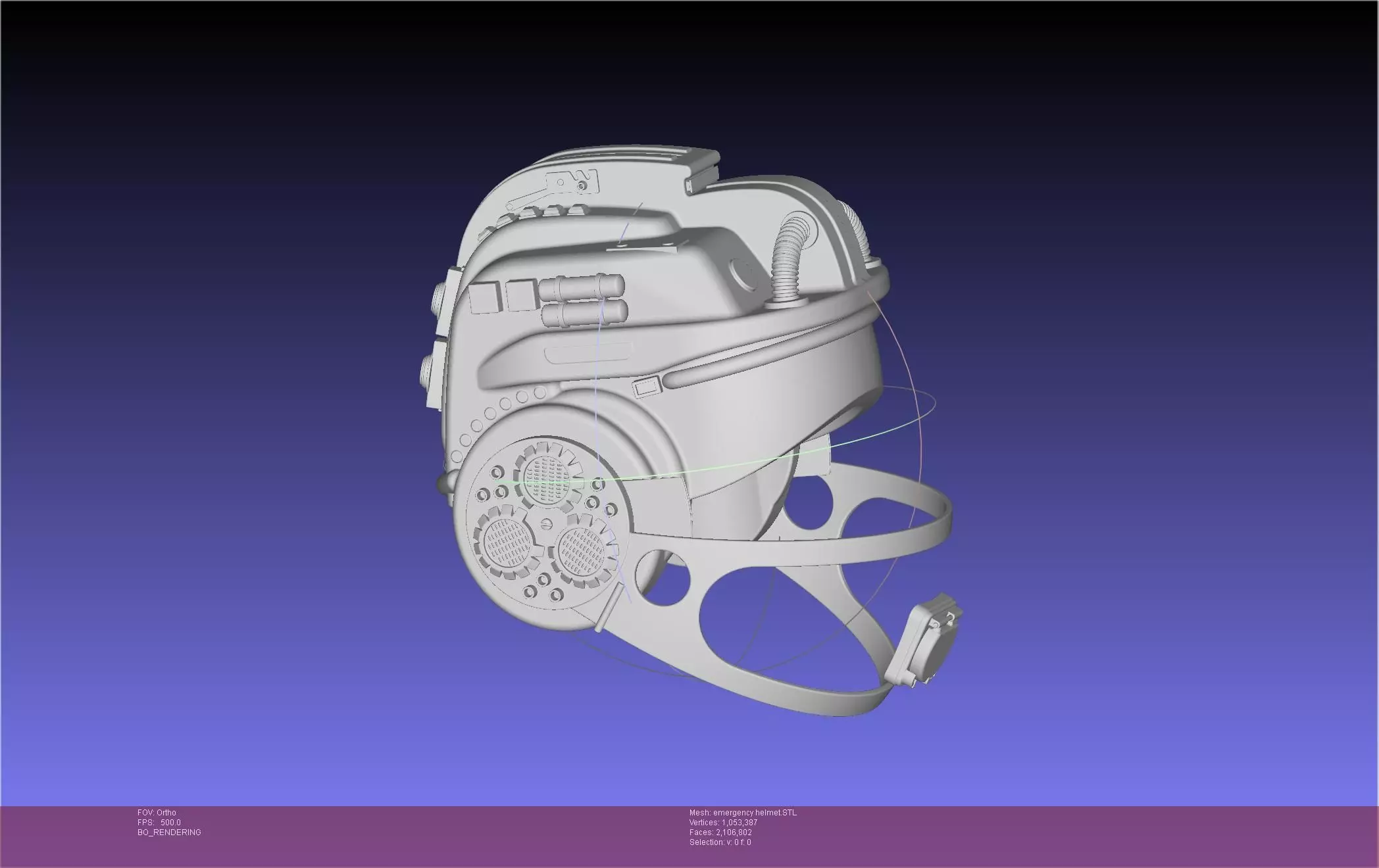 Alien Nostromo Emergency Helmet Printable Assembly 3D print model_0