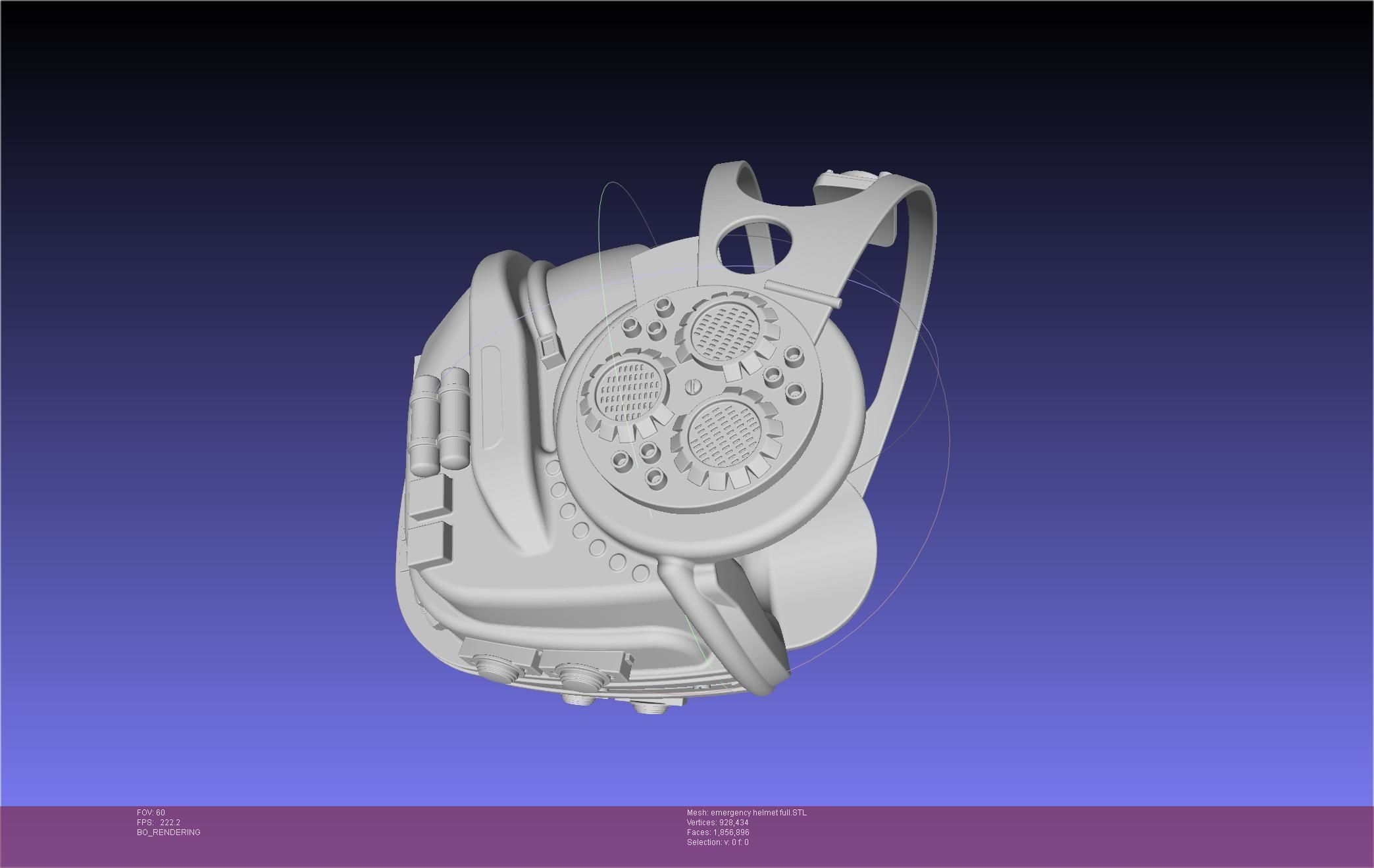 Alien Nostromo Emergency Helmet Printable Assembly 3D print model_144