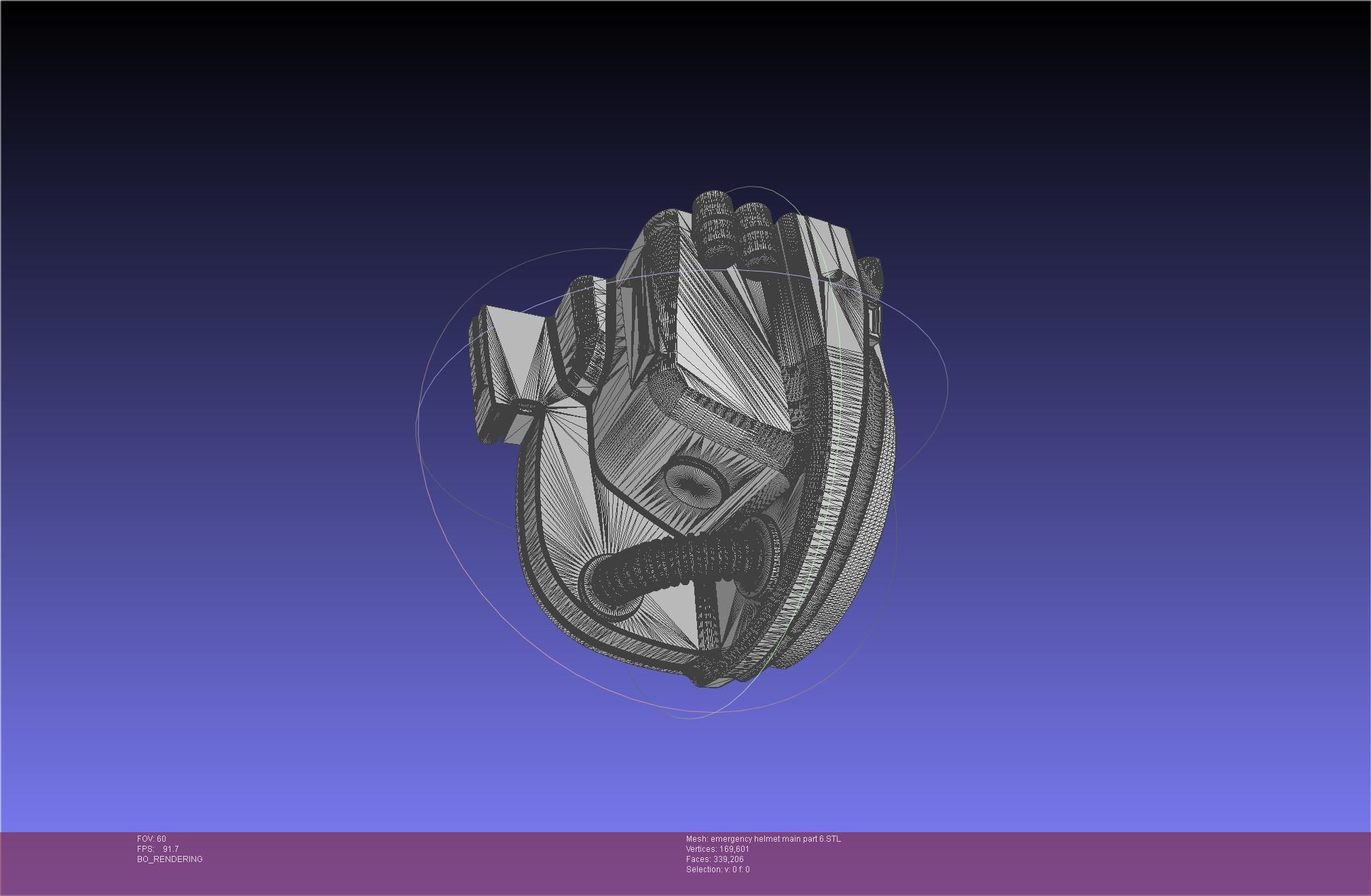 Alien Nostromo Emergency Helmet Printable Assembly 3D print model_94