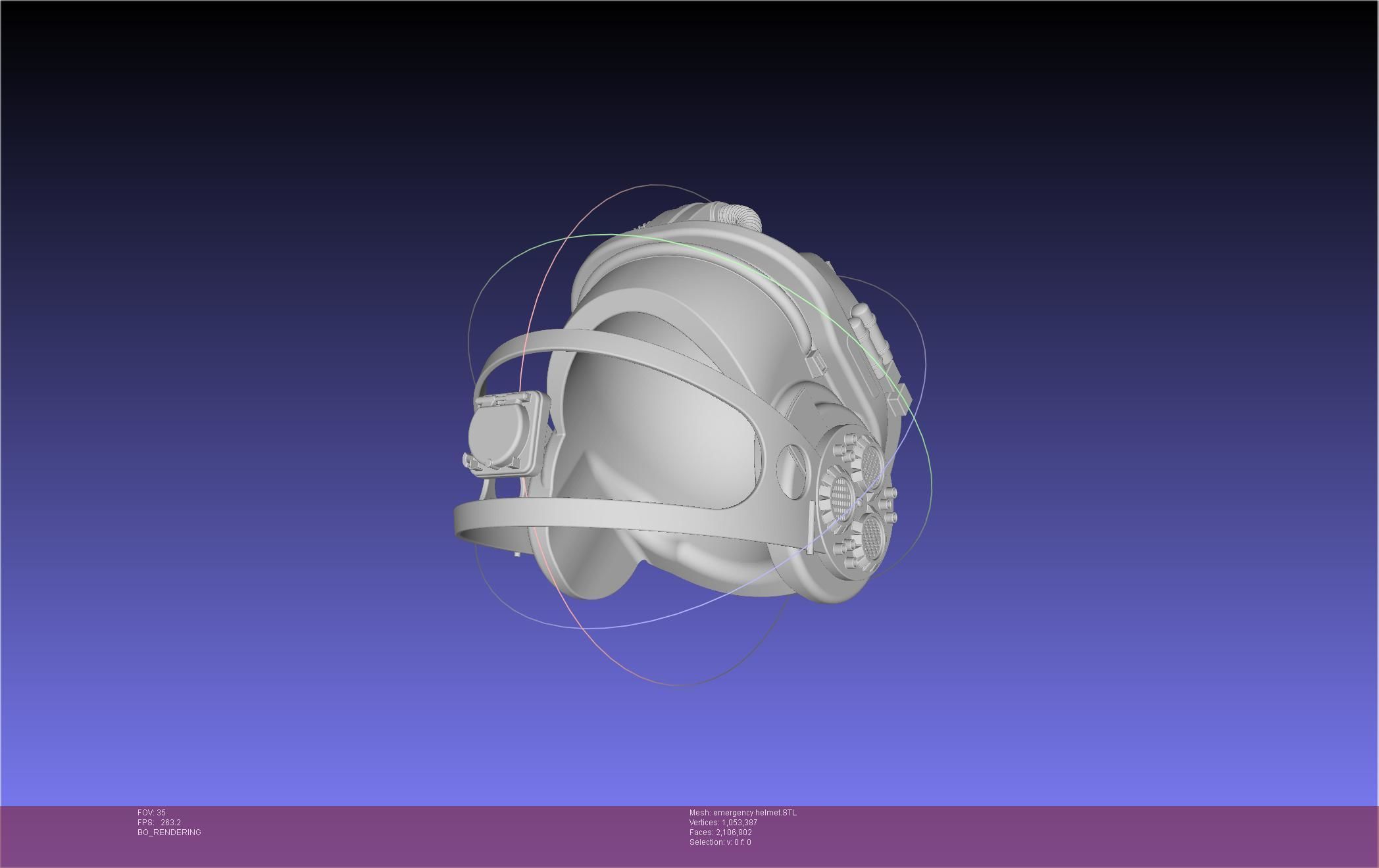 Alien Nostromo Emergency Helmet Printable Assembly 3D print model_11