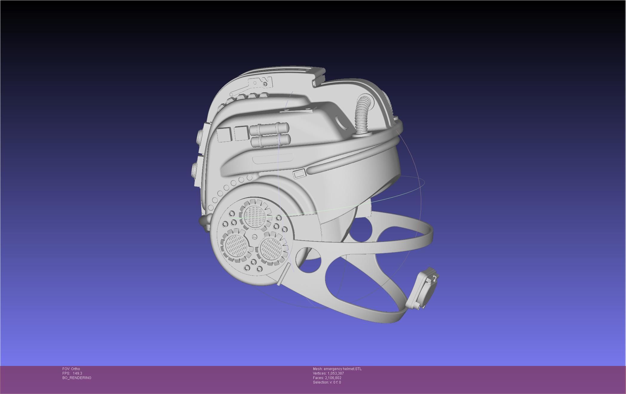 Alien Nostromo Emergency Helmet Printable Assembly 3D print model_2
