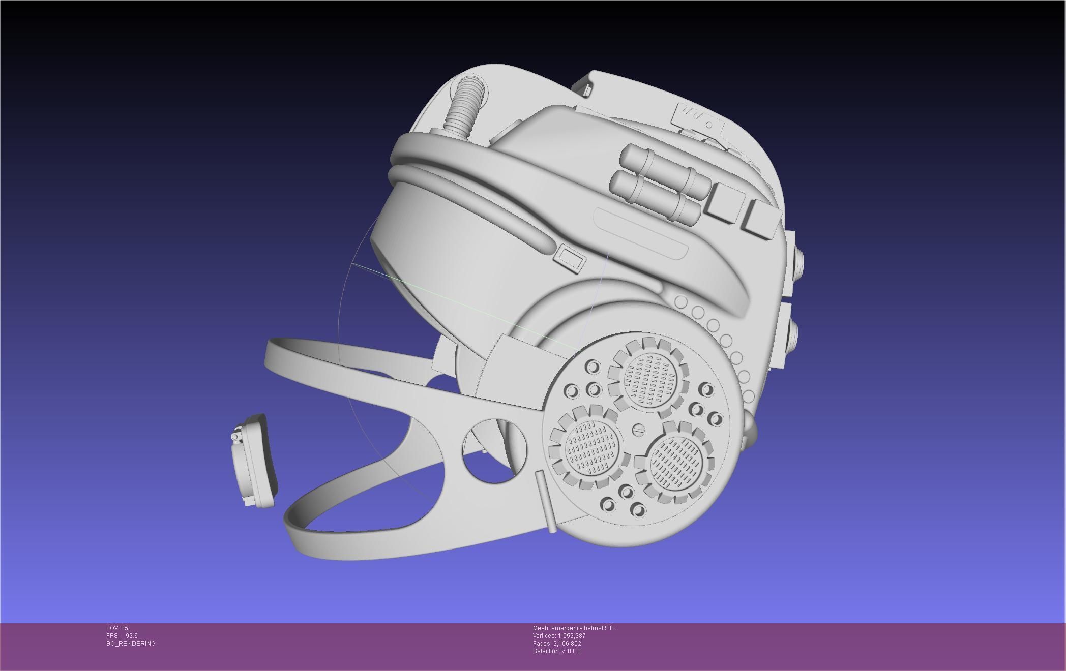 Alien Nostromo Emergency Helmet Printable Assembly 3D print model_40