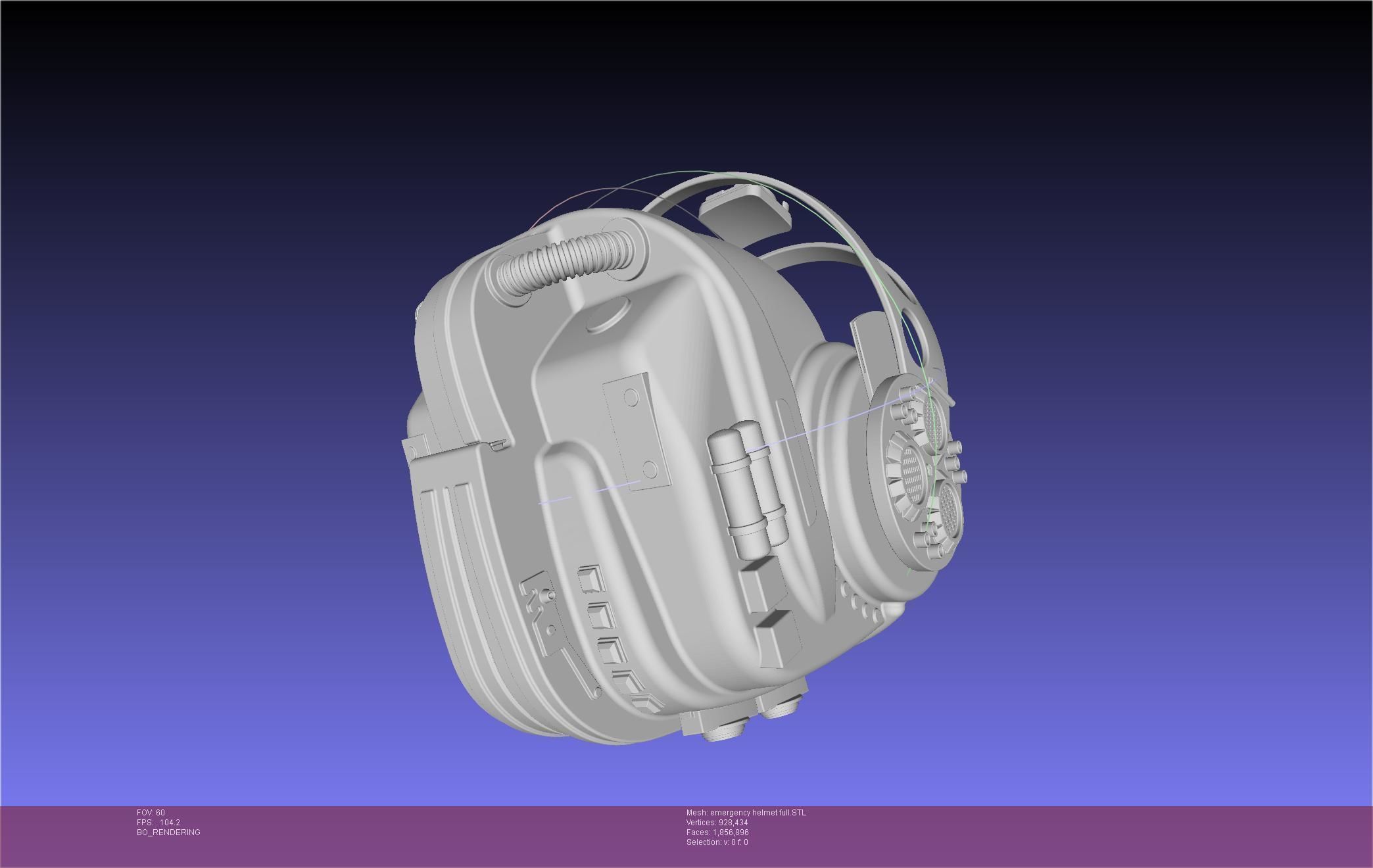 Alien Nostromo Emergency Helmet Printable Assembly 3D print model_141