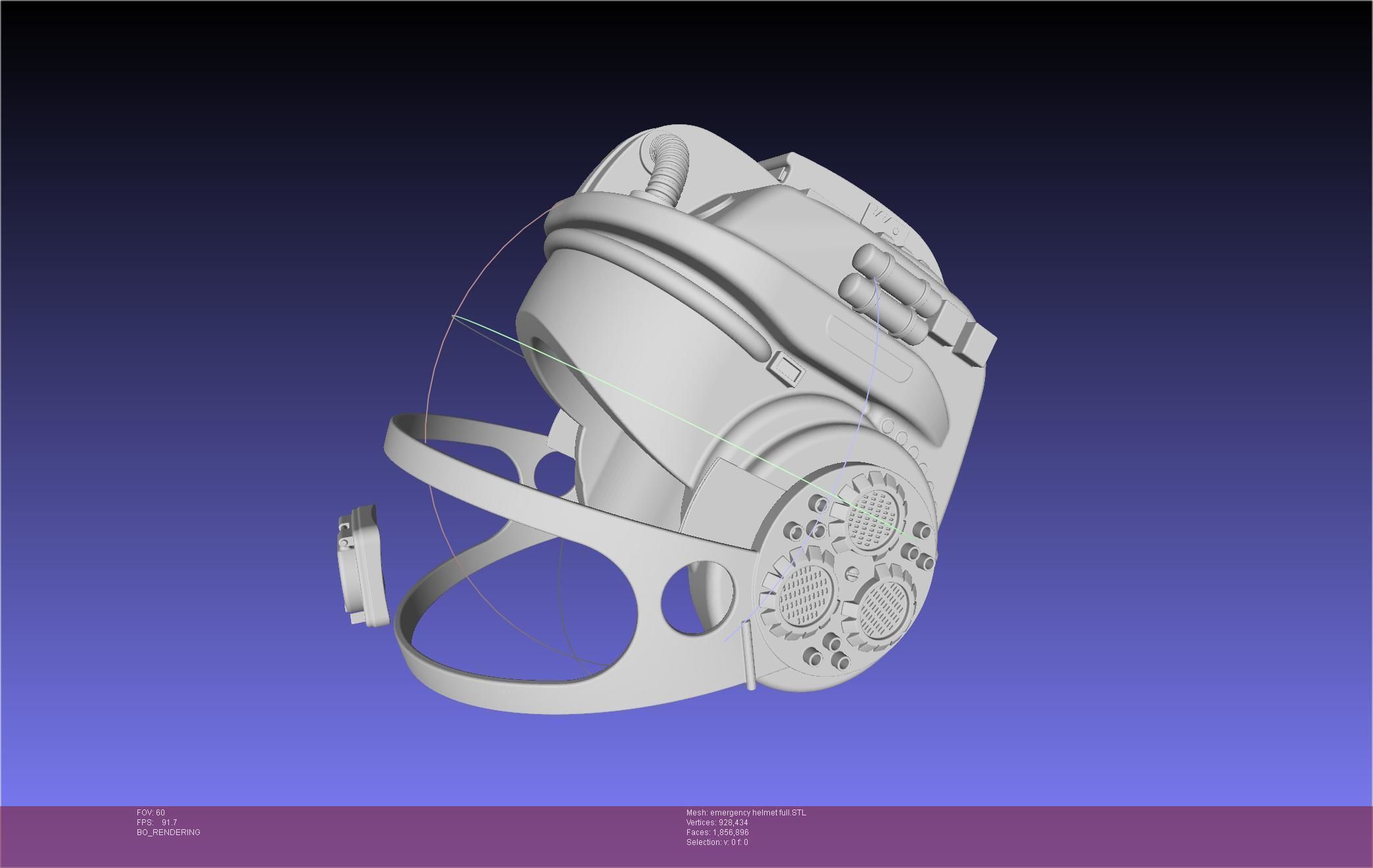 Alien Nostromo Emergency Helmet Printable Assembly 3D print model_121