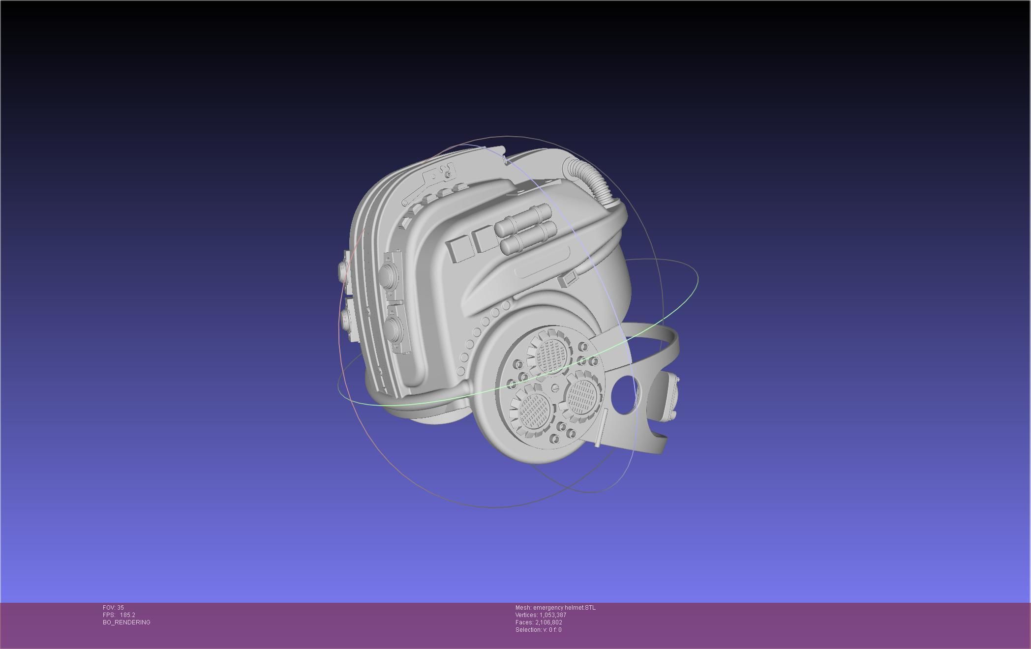 Alien Nostromo Emergency Helmet Printable Assembly 3D print model_13