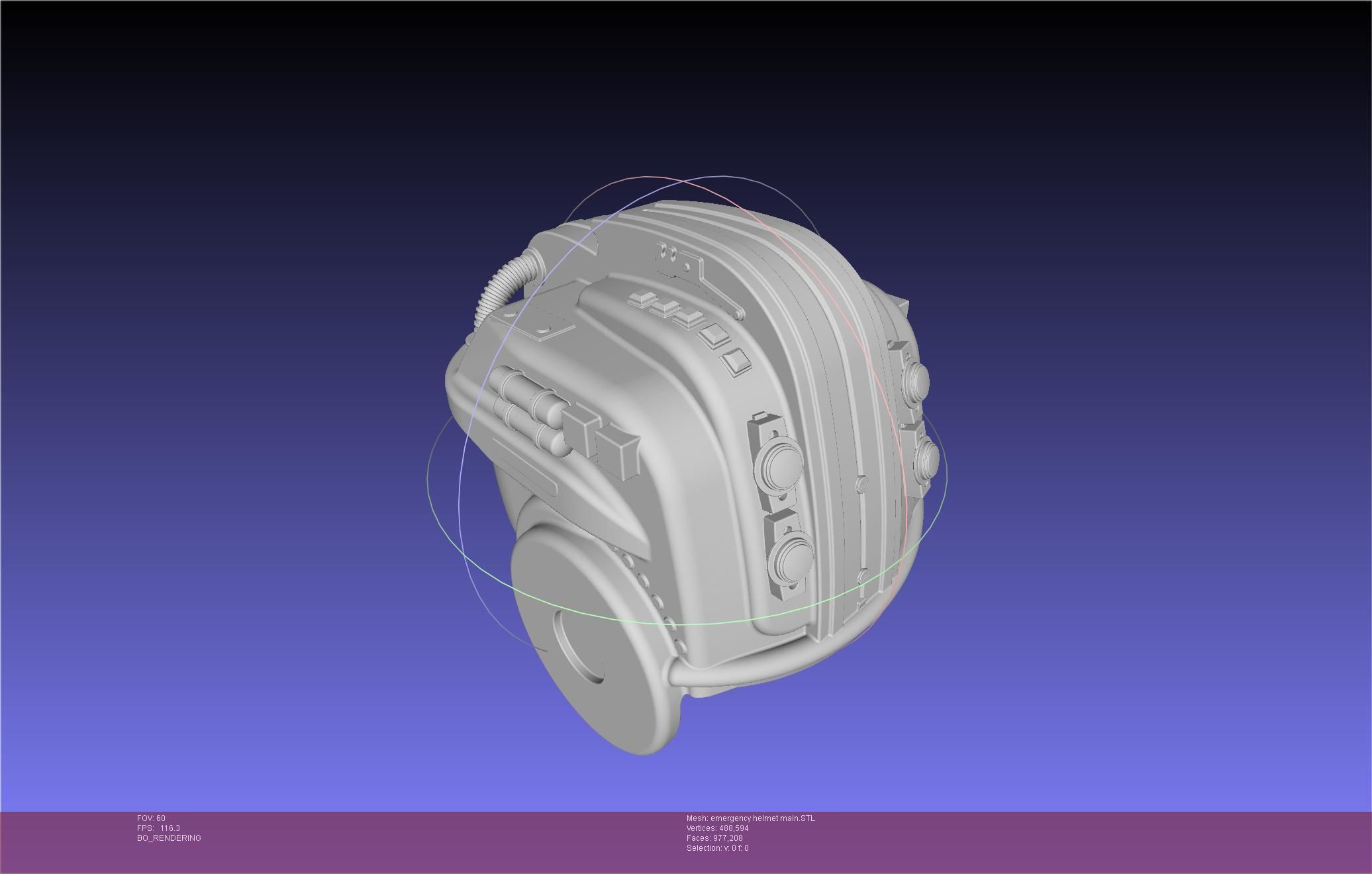 Alien Nostromo Emergency Helmet Printable Assembly 3D print model_71