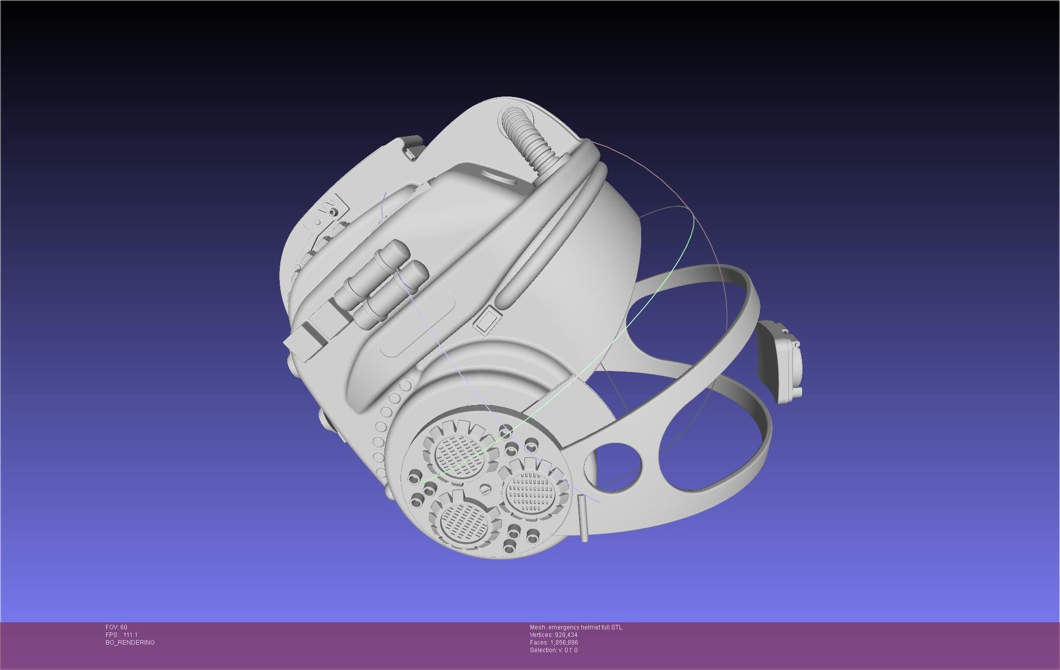 Alien Nostromo Emergency Helmet Printable Assembly 3D print model_138