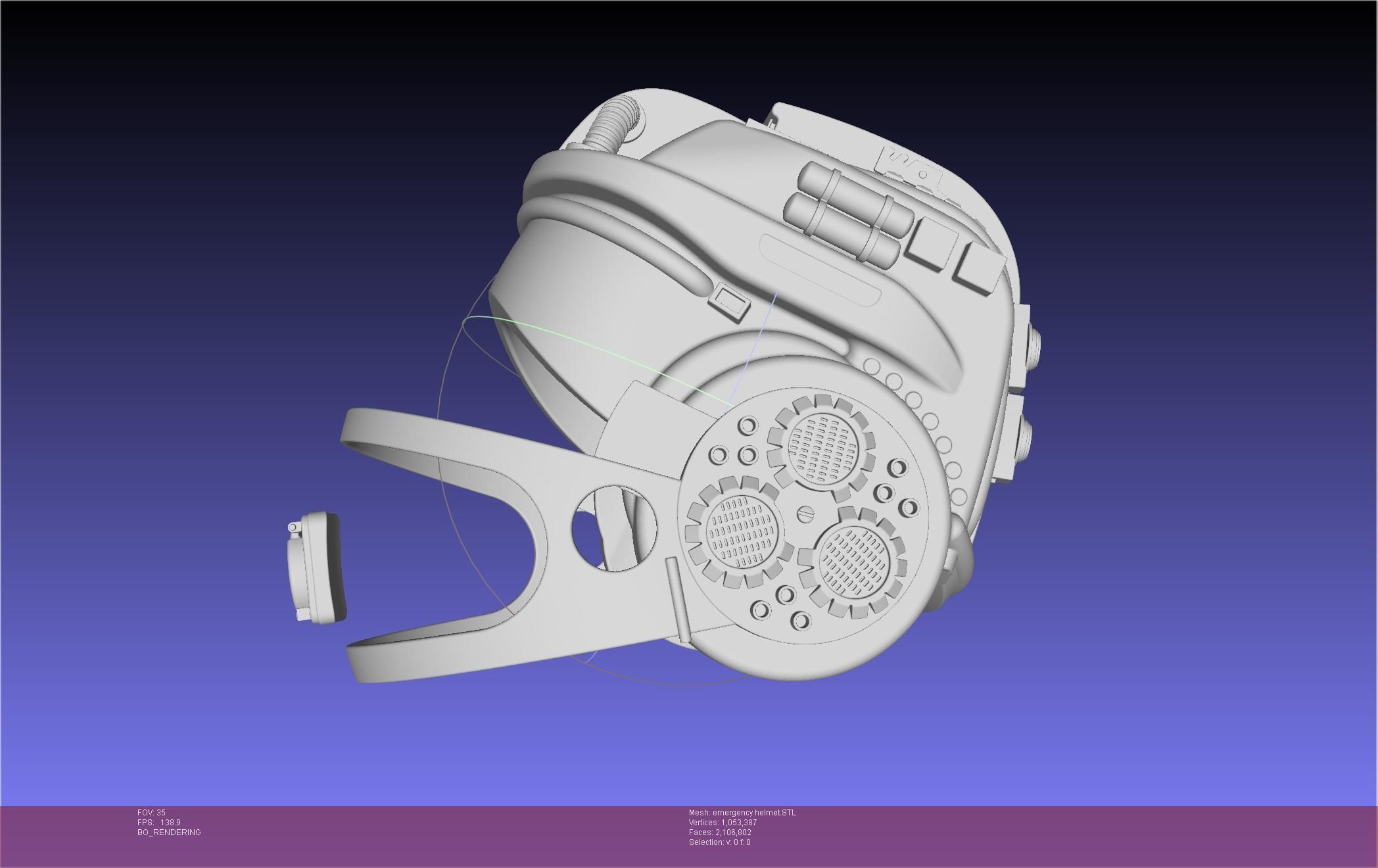Alien Nostromo Emergency Helmet Printable Assembly 3D print model_41