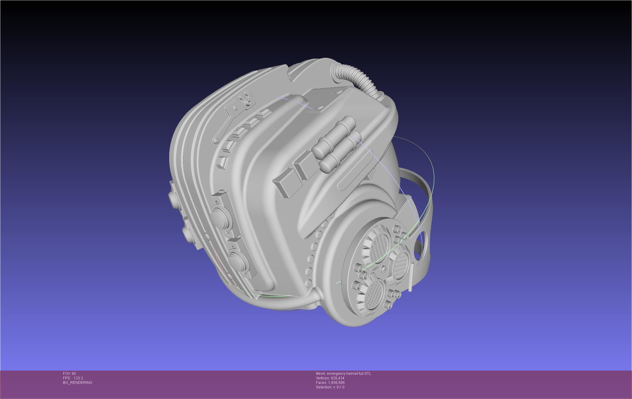 Alien Nostromo Emergency Helmet Printable Assembly 3D print model_137