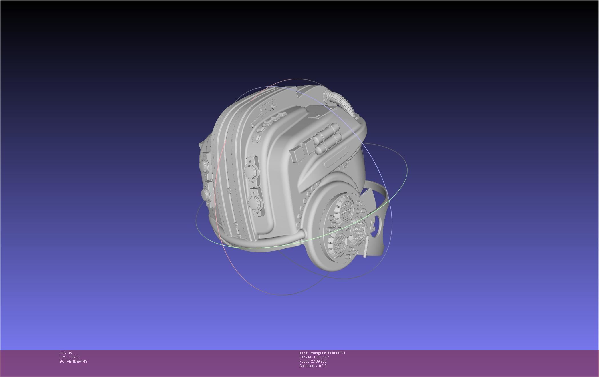 Alien Nostromo Emergency Helmet Printable Assembly 3D print model_4