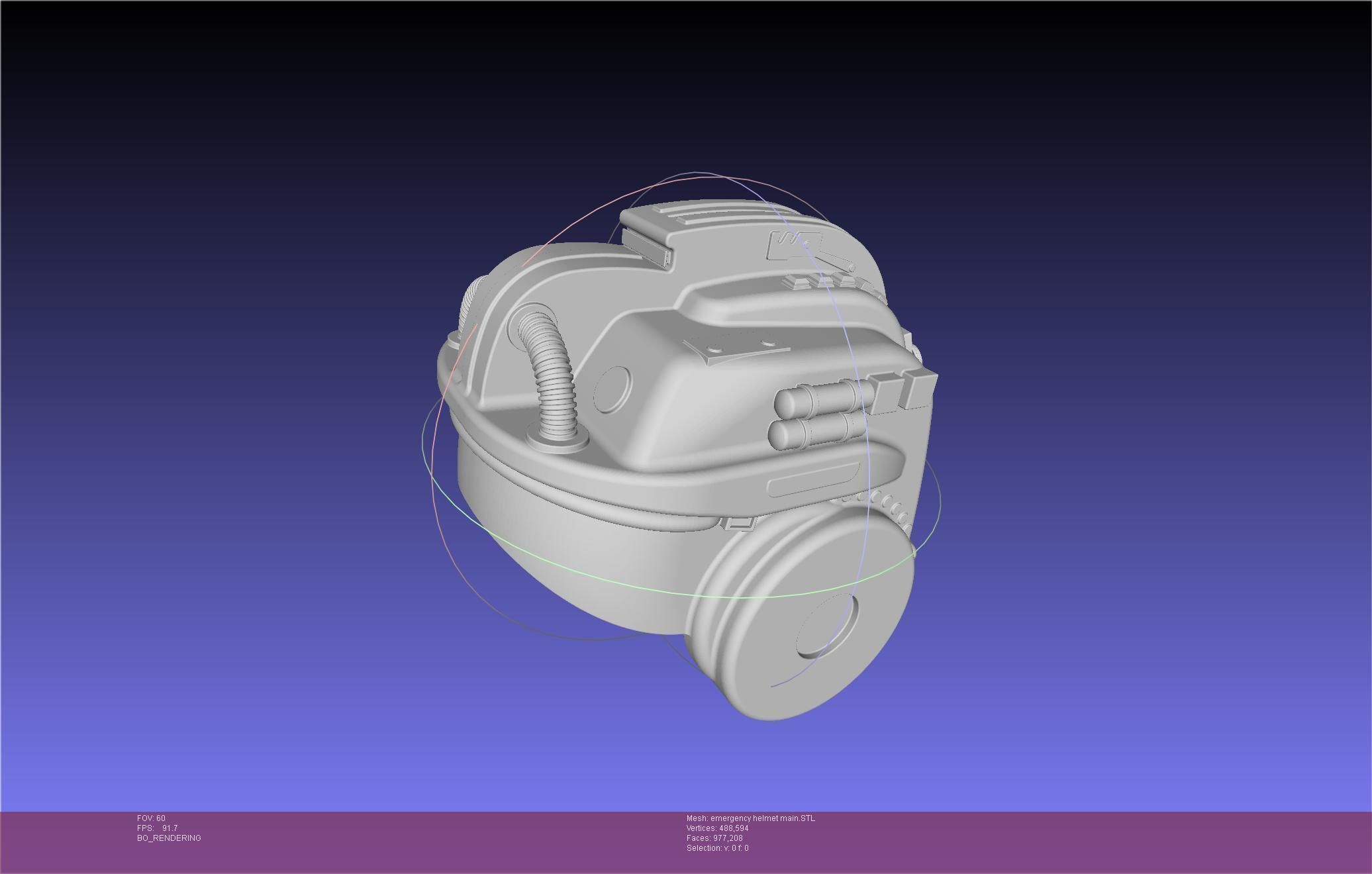 Alien Nostromo Emergency Helmet Printable Assembly 3D print model_72