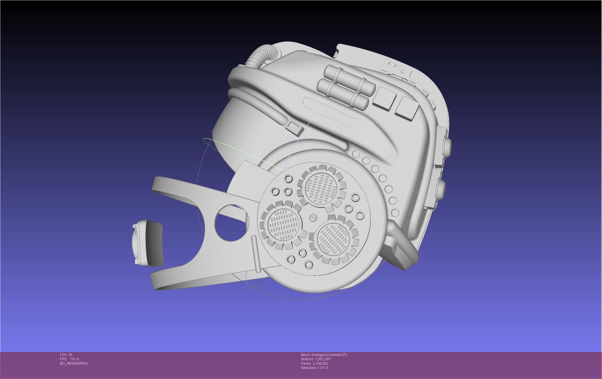 Alien Nostromo Emergency Helmet Printable Assembly 3D print model_42