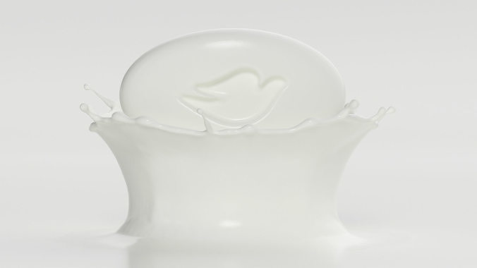 Milk Splash Animated 3D model