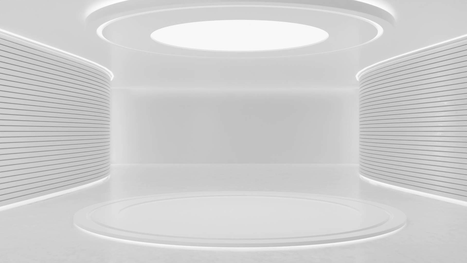 White Base Showroom - Scene 03 Low-poly 3D model_1